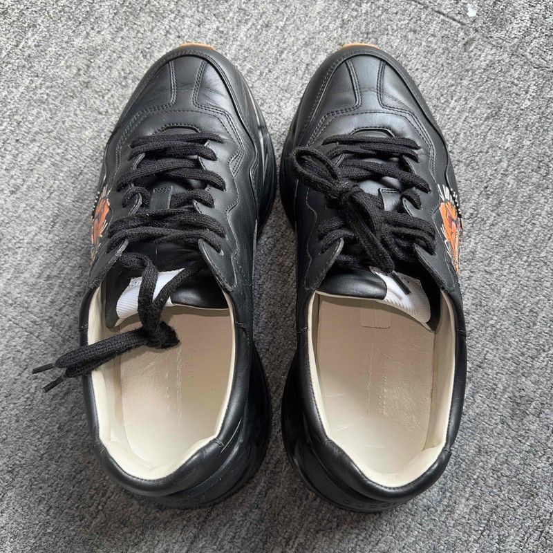 Gucci Gucci Rhyton Tiger Print Black Sneakers - Size US 8 / EU 41 - 8 Thumbnail
