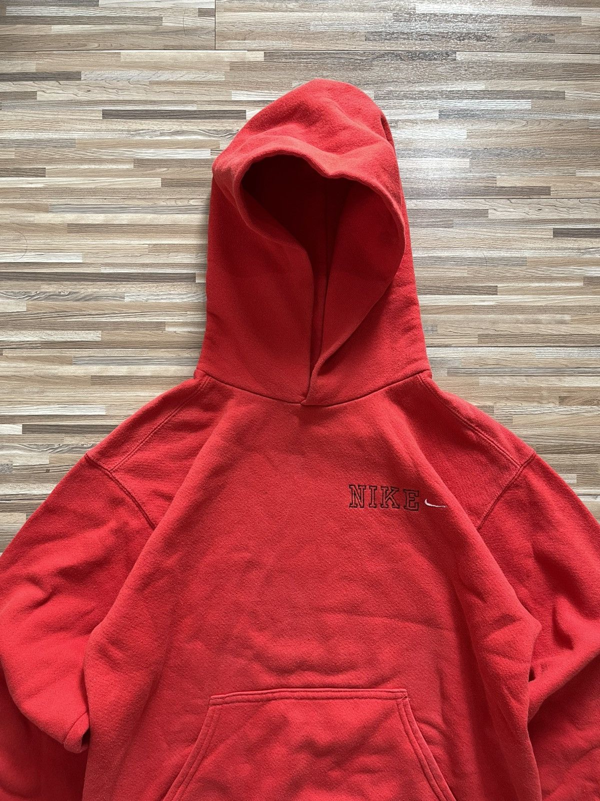 Nike Vintage 90s Nike Red Swoosh Hoodie Made in USA 🇺🇸 Size US M / EU 48-50 / 2 - 3 Thumbnail