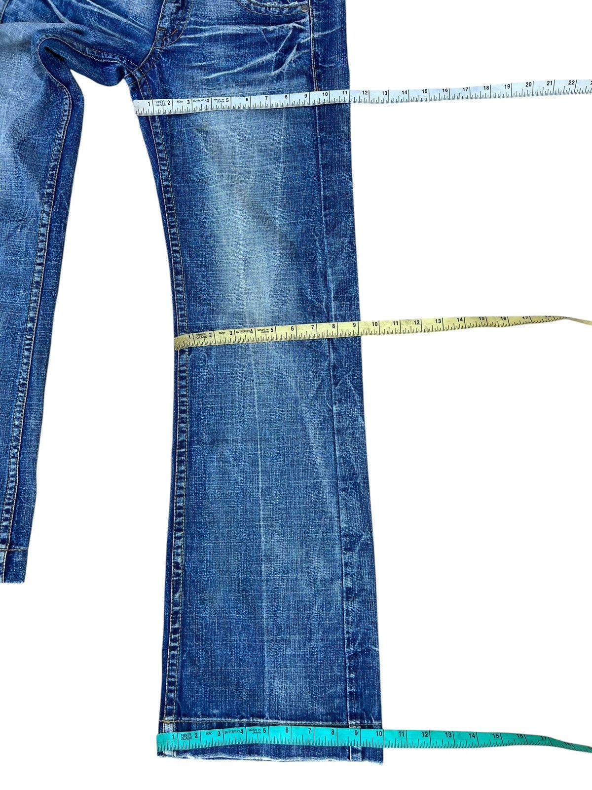 If Six Was Nine Vintage Unknown Brand Mud Denim Wide Leg Jeans Bootcut Flare Size US 31 - 3 Thumbnail
