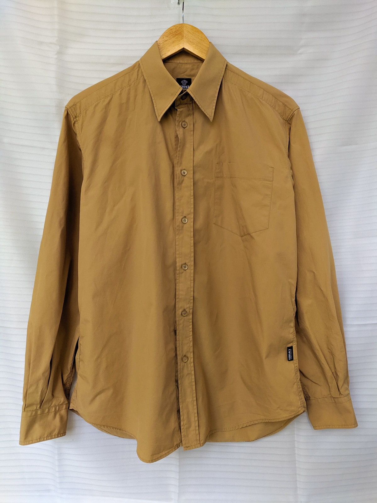 Versace × Versace Jeans Couture × Vintage Versace jeans couture dress shirt mens light brown italy Size US M / EU 48-50 / 2 - 1 Thumbnail