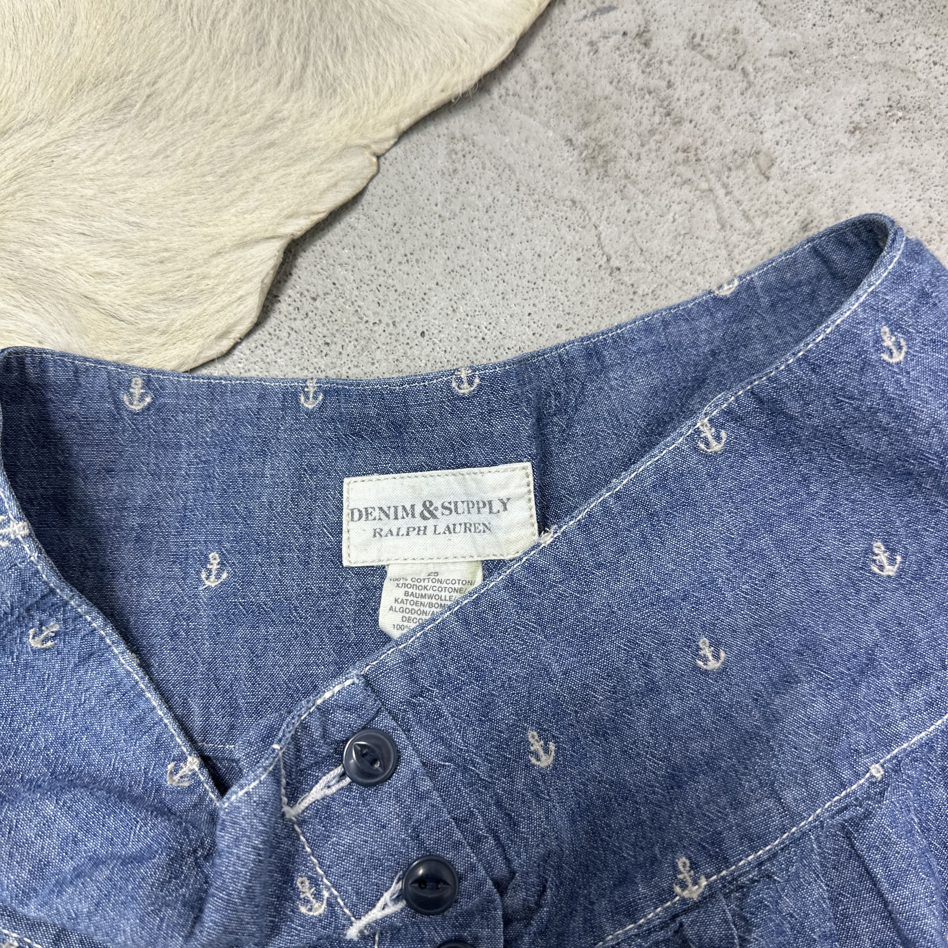 Ralph Lauren Vintage Old Money Denim Supply Ralph Lauren Mini Skirt 00s Size 24" / US 00 / IT 34 - 6 Thumbnail