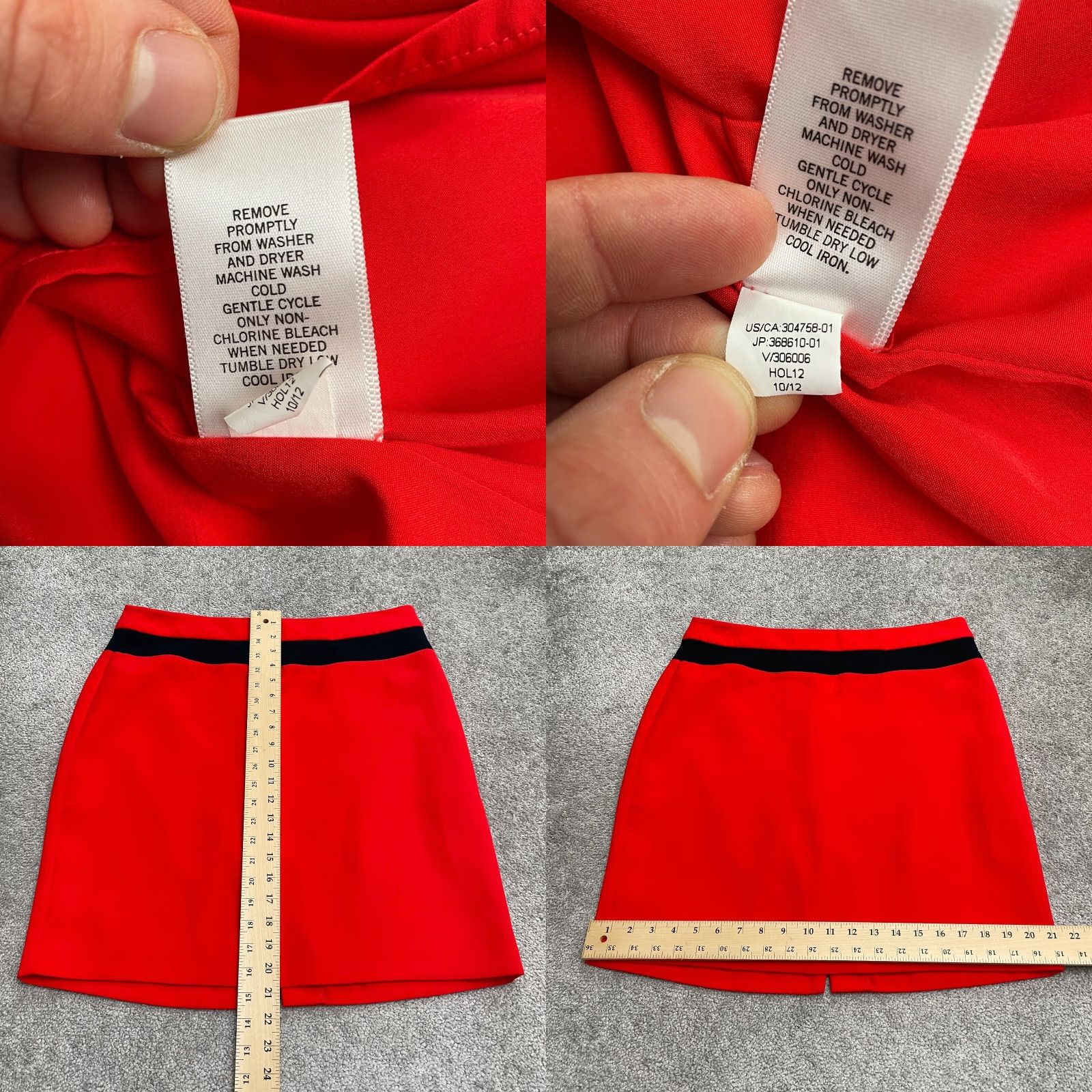 Banana Republic Banana Republic Skirt Pencil Womens 12 Red Black Back Slit Lined Casual Vintage No Size 34" / US 12 / IT 48 - 8 Thumbnail