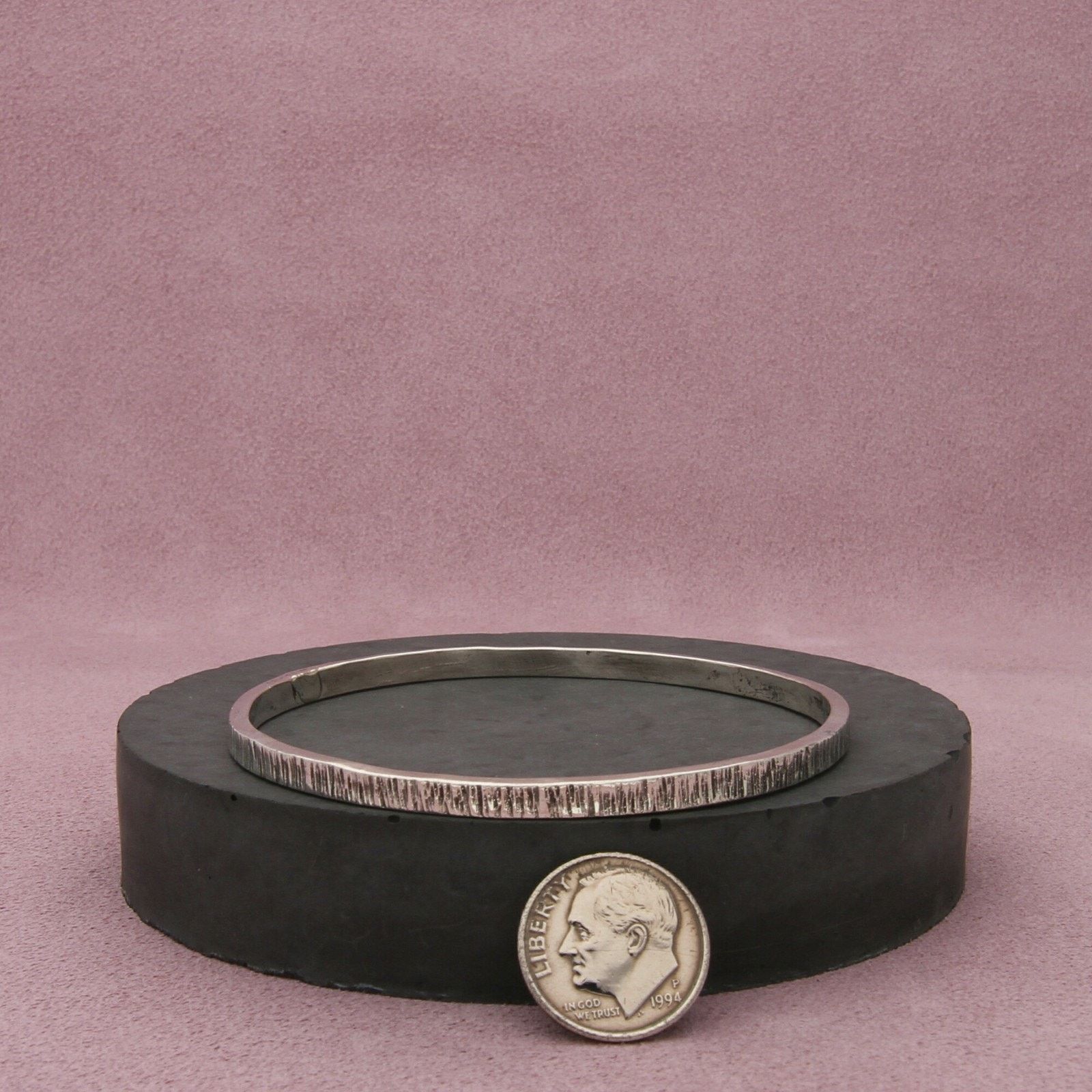 Sterling Silver sterling silver vintage textured stack bracelet size 7.75in Size ONE SIZE - 2 Thumbnail