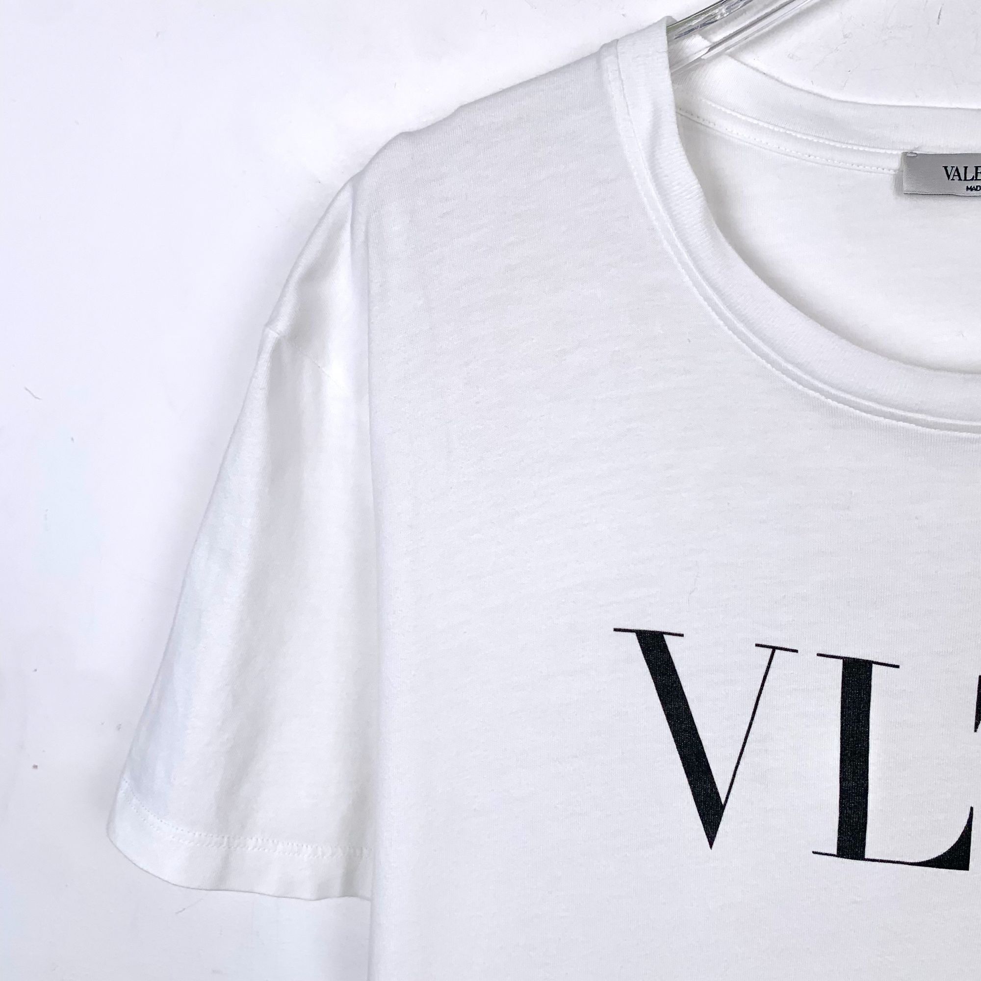 Valentino Valentino White "VLTN" Logo Cotton T-Shirt S Size Made In It Size S / US 4 / IT 40 - 5 Thumbnail