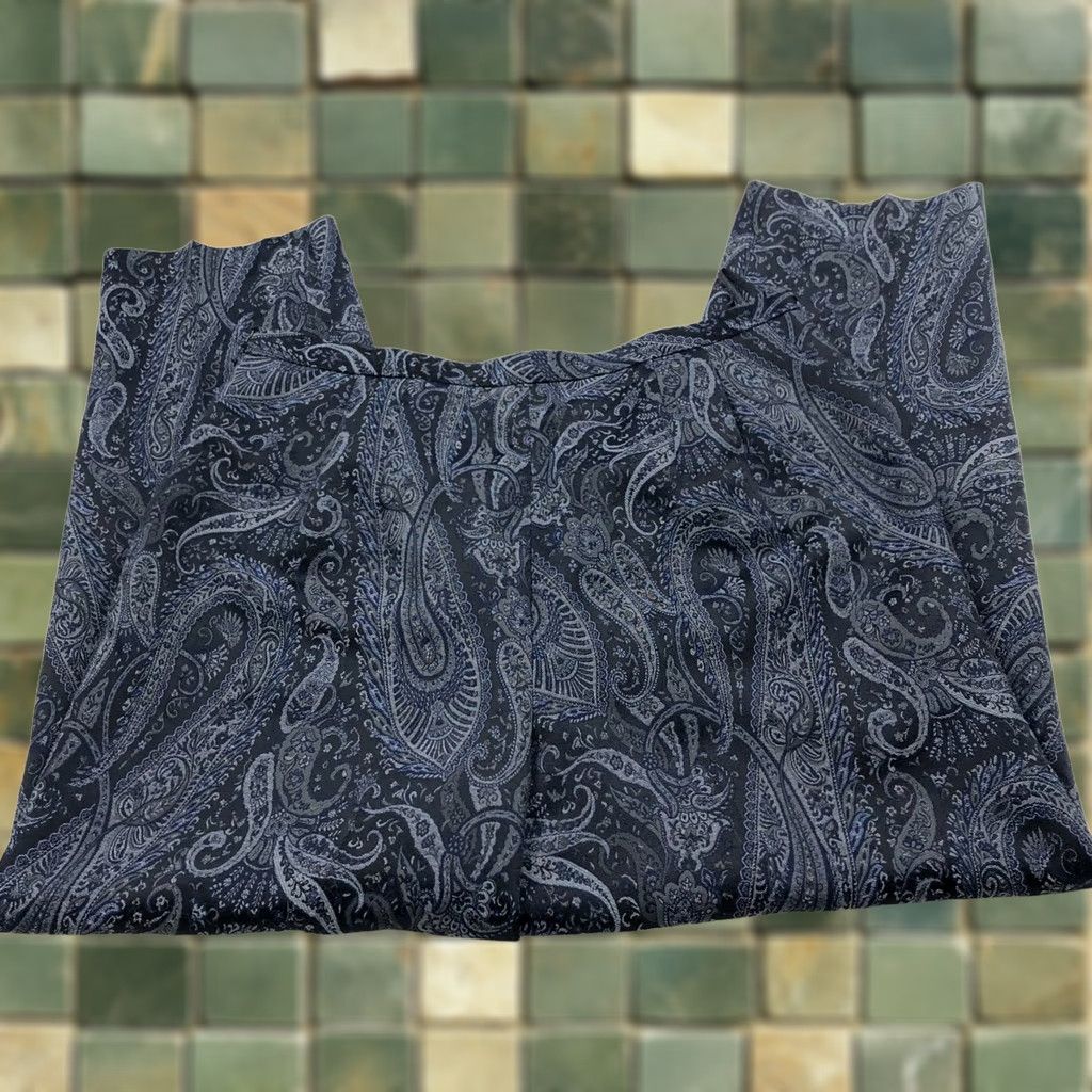 Talbots Talbots Paisley 16 Pants Regular Blue High Rise Pull On Trouser 34W 27L Women Oscar? Size 38" / US 16 / IT 52 - 1 Thumbnail