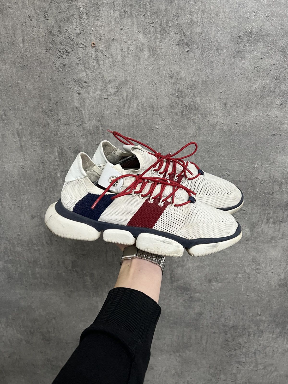 Moncler Moncler White Sneakers Shoes Size US 11 / EU 44 - 1 Thumbnail