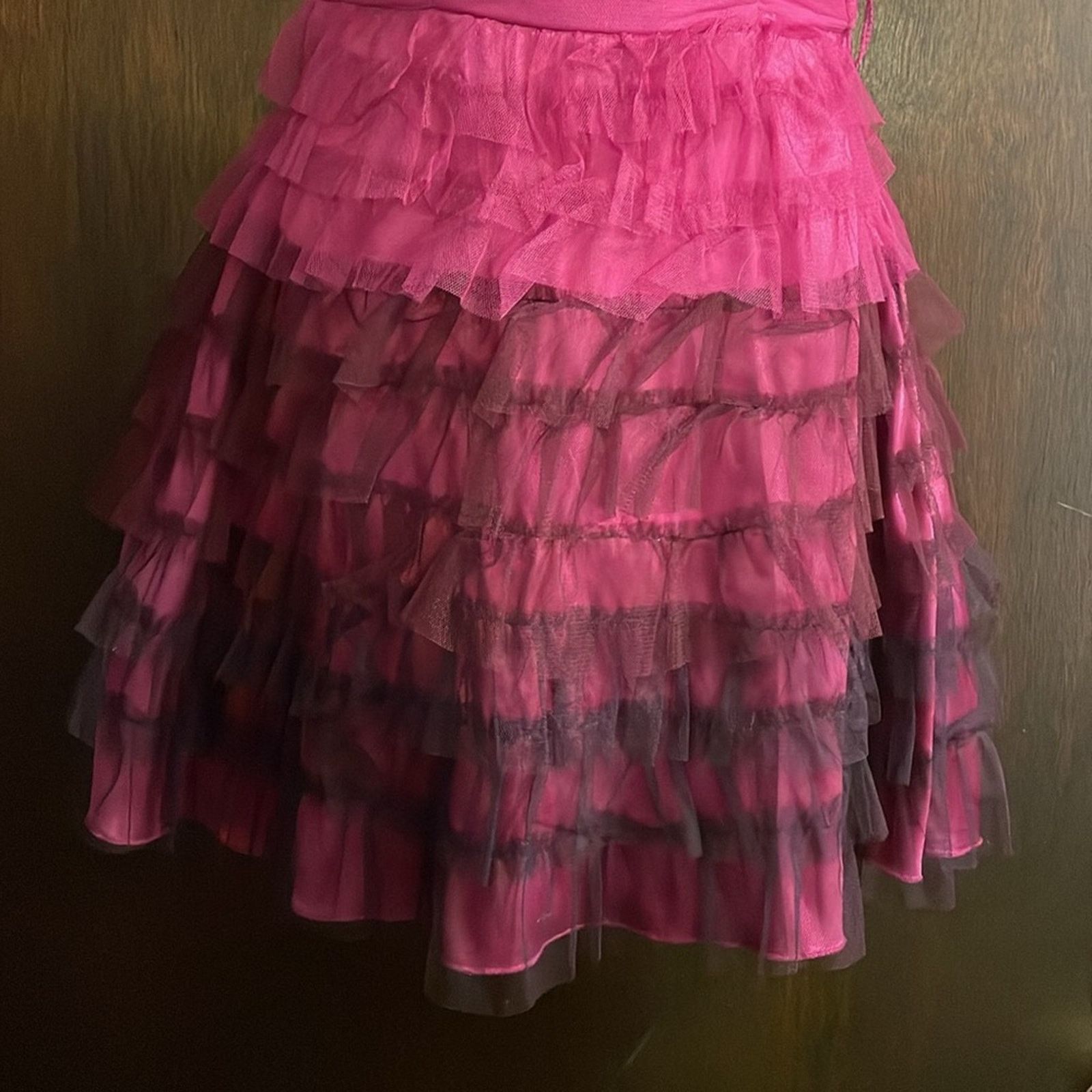 Vintage Teeze Me Junior's 5 Ombre Ruffled Tulle Mini Party Dress Size S / US 4 / IT 40 - 2 Thumbnail