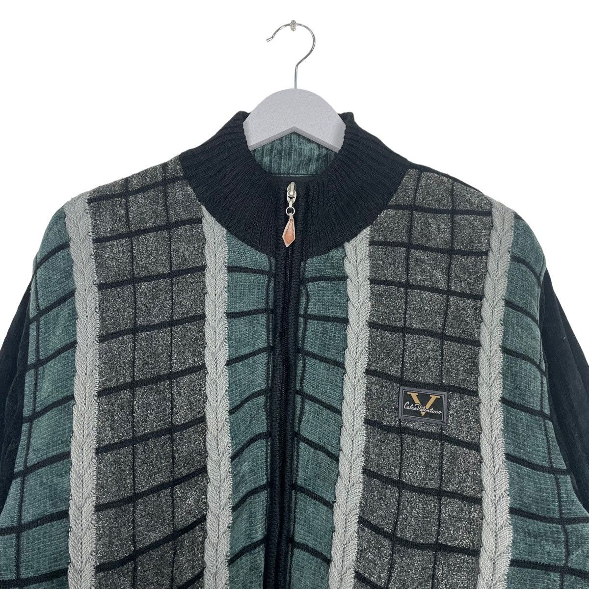 Designer × Japanese Brand 💥90s CARLO VALENTINO VELVET BOMBER JACKET Size US M / EU 48-50 / 2 - 3 Thumbnail