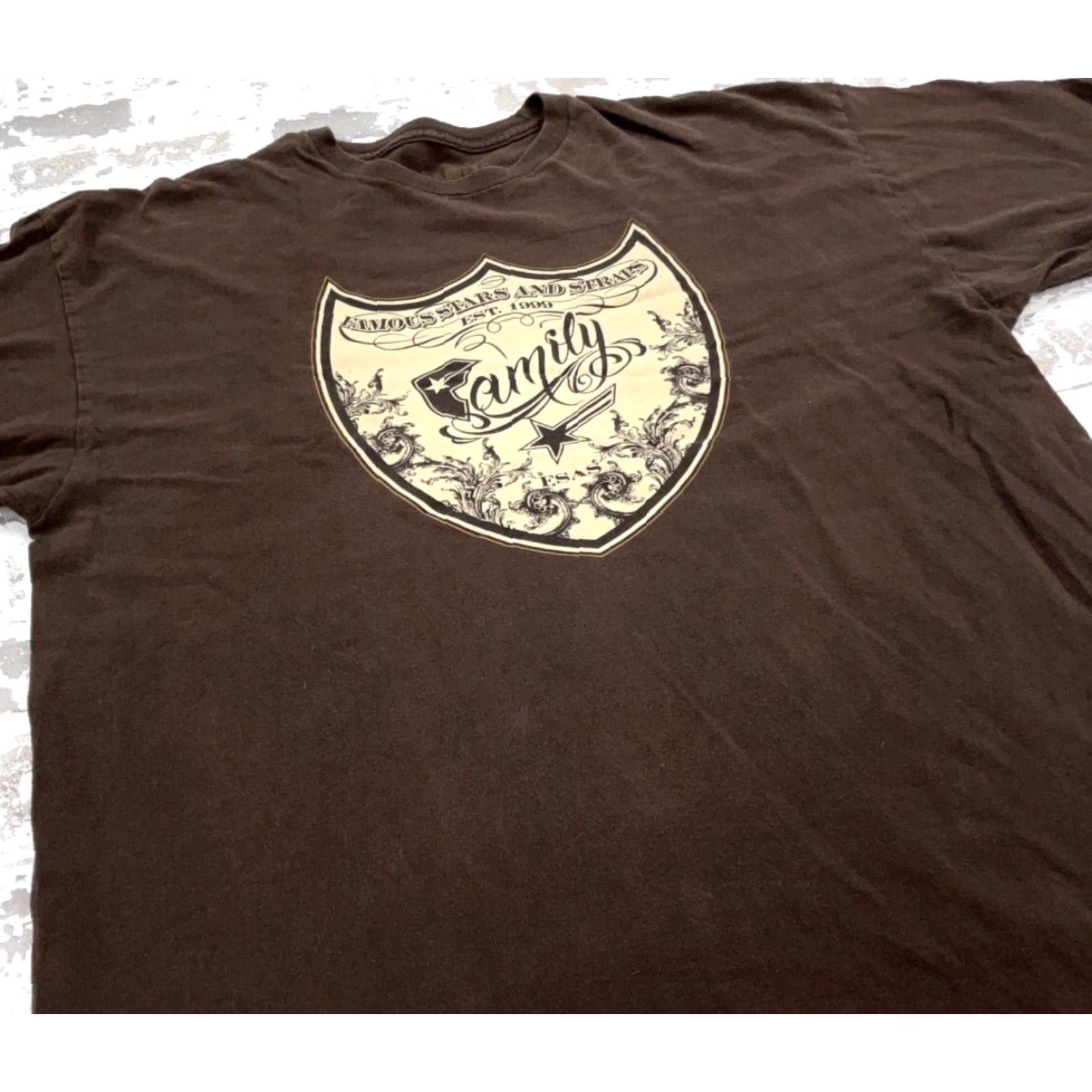 Vintage Famous Stars & Straps Shirt Men XL Brown Tee Family Skate Motocross Adult Shirts Size US XL / EU 56 / 4 - 4 Thumbnail
