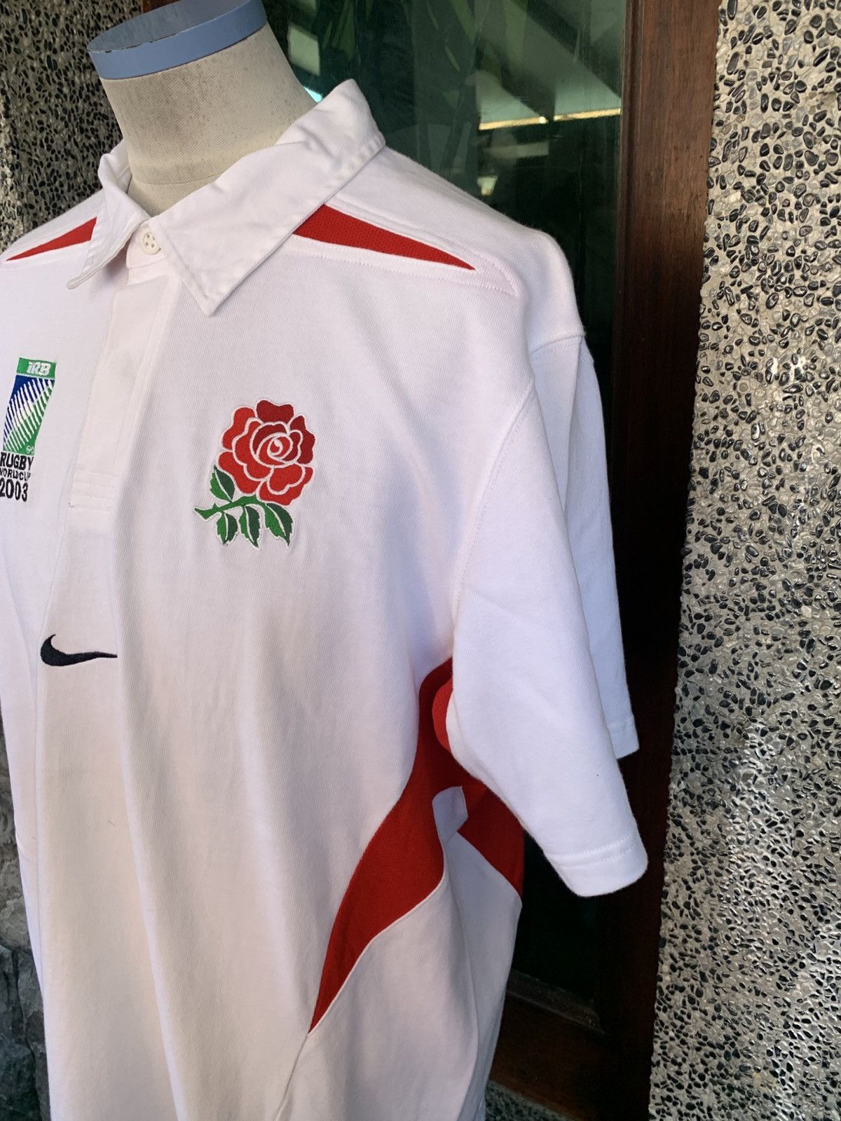 Nike Vintage 2003 England Rugby World Cup Shirt Size US XXL / EU 58 / 5 - 3 Thumbnail