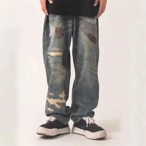 Patchwork Baggy Jeans