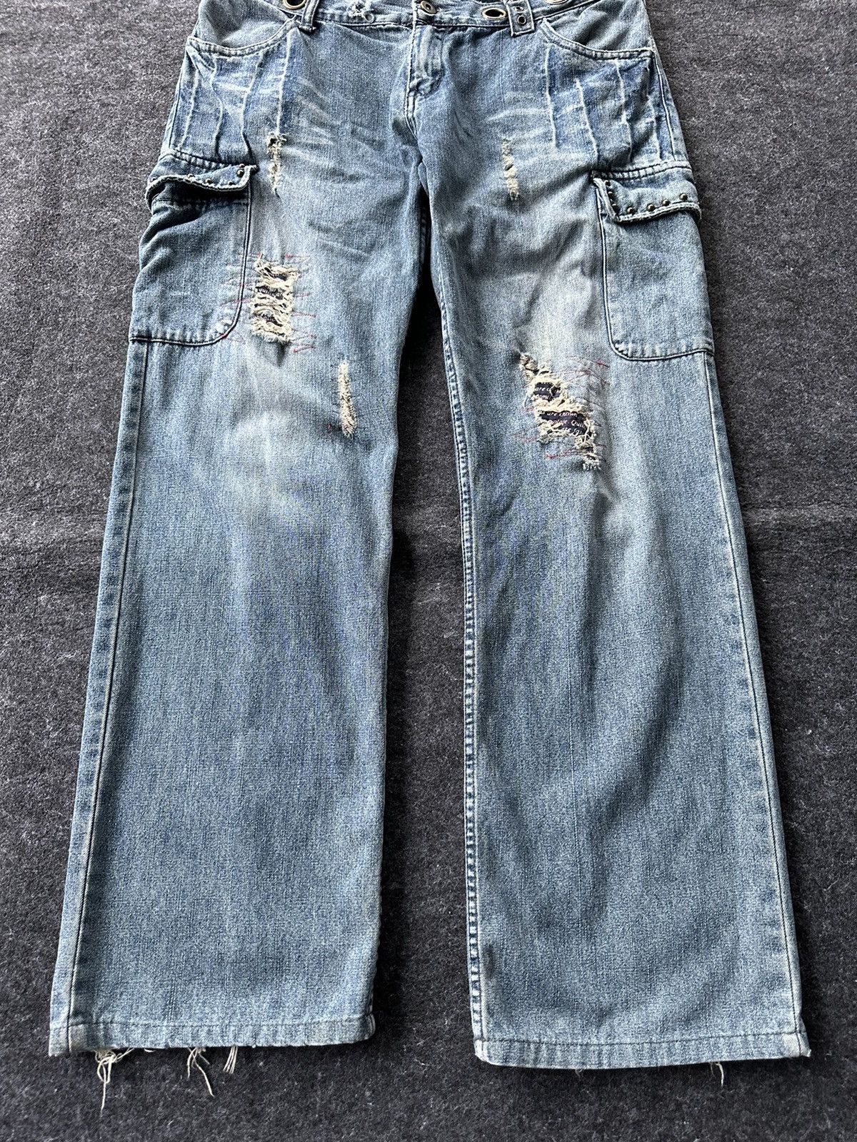 Beauty Beast × If Six Was Nine × In The Attic Vintage In The Attic Double Waist Distressed Denim D448 Size US 30 / EU 46 - 3 Thumbnail