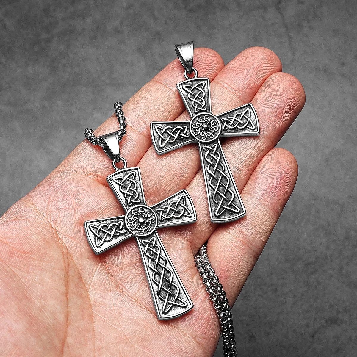Other Carving Cross Pendant Accessories Necklace Gifts For Him Size ONE SIZE - 4 Thumbnail