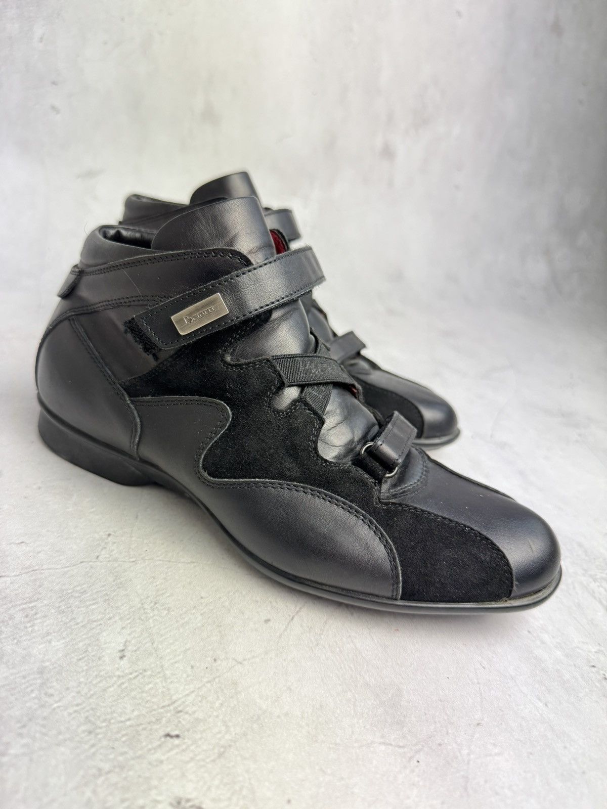 Paciotti Cesare Paciotti Leather Strap Sneakers Black Size US 6 / IT 36 - 2 Thumbnail
