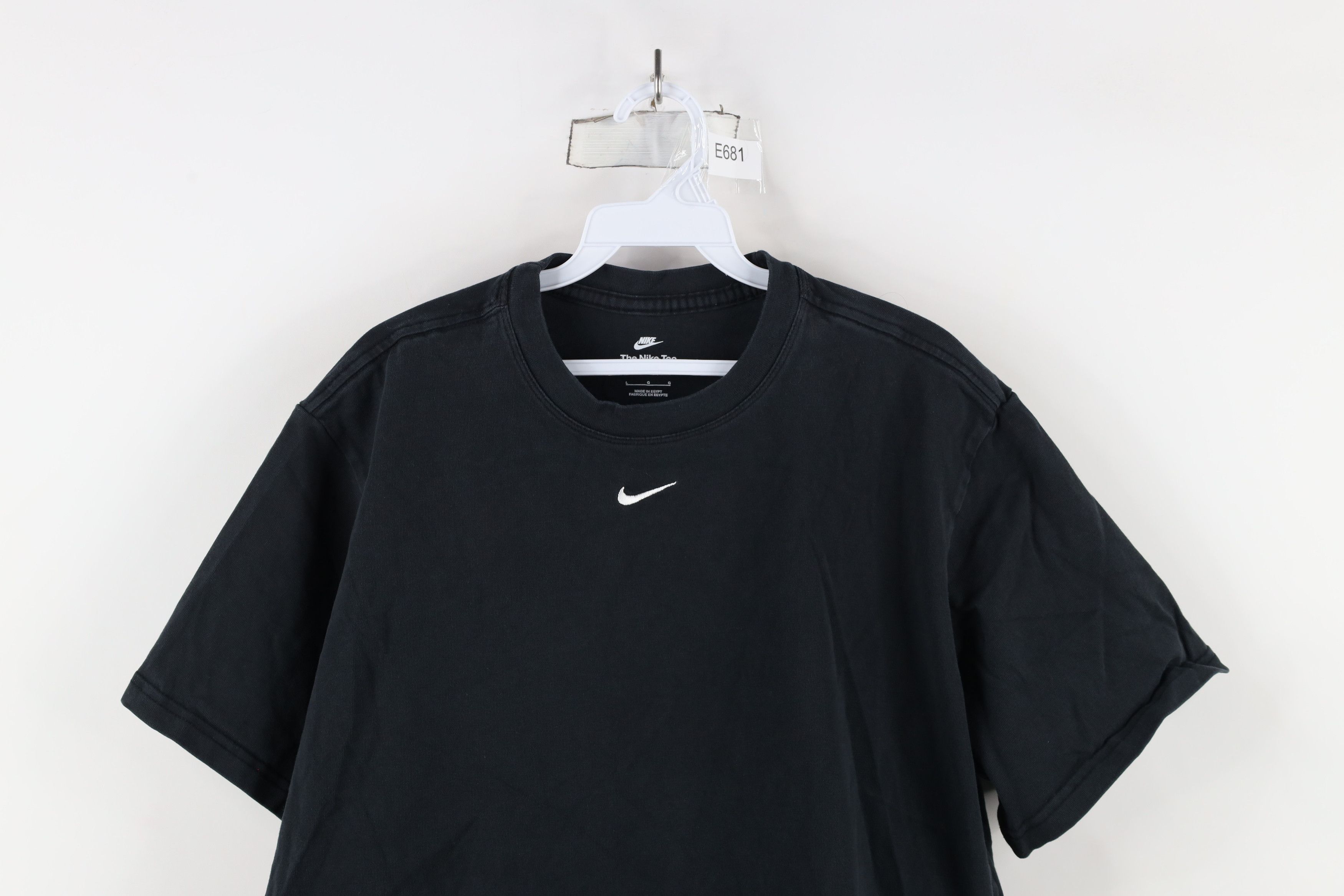 Nike × Vintage Y2K Nike Scott Center Swoosh Cropped Loose Fit T-Shirt Black Size L / US 10 / IT 46 - 2 Thumbnail