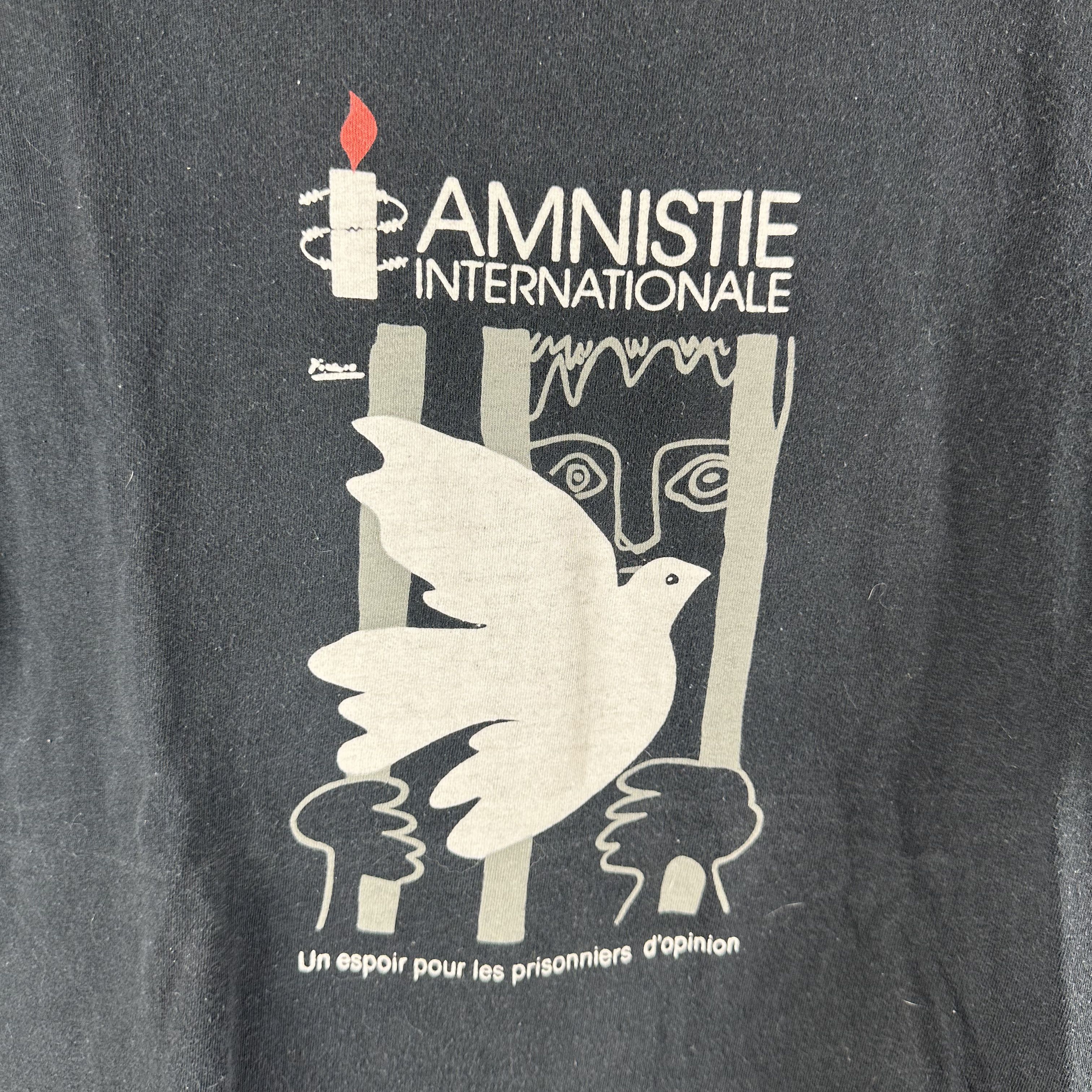 Vintage Vintage 90s Pablo Picasso Amnesty International T-Shirt Size US XL / EU 56 / 4 - 2 Thumbnail