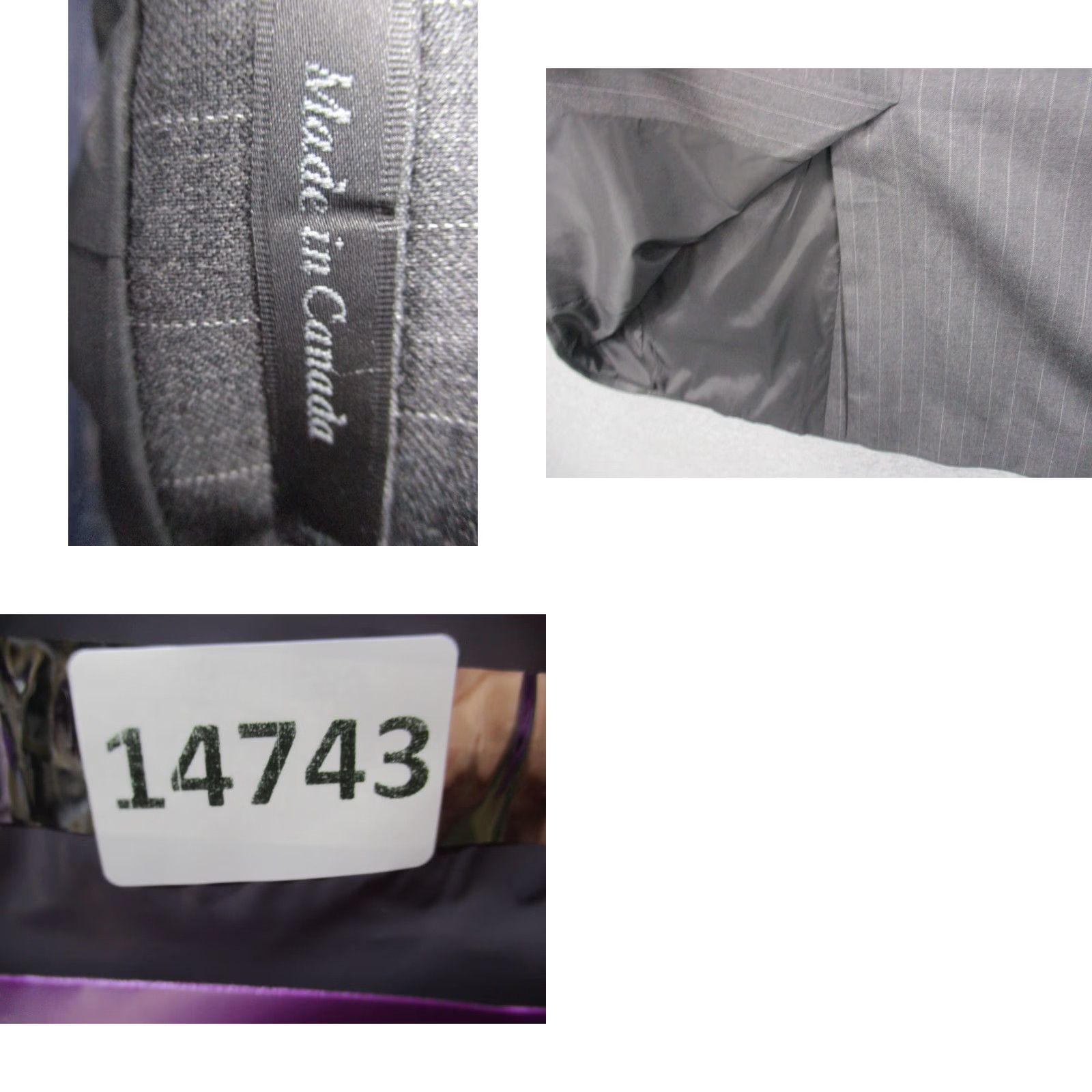 Ralph Lauren Lauren Ralph Lauren Blazer Men 44R Pure Wool Gray Pinstripe Sport Coat Jacket Size 44R - 9 Thumbnail