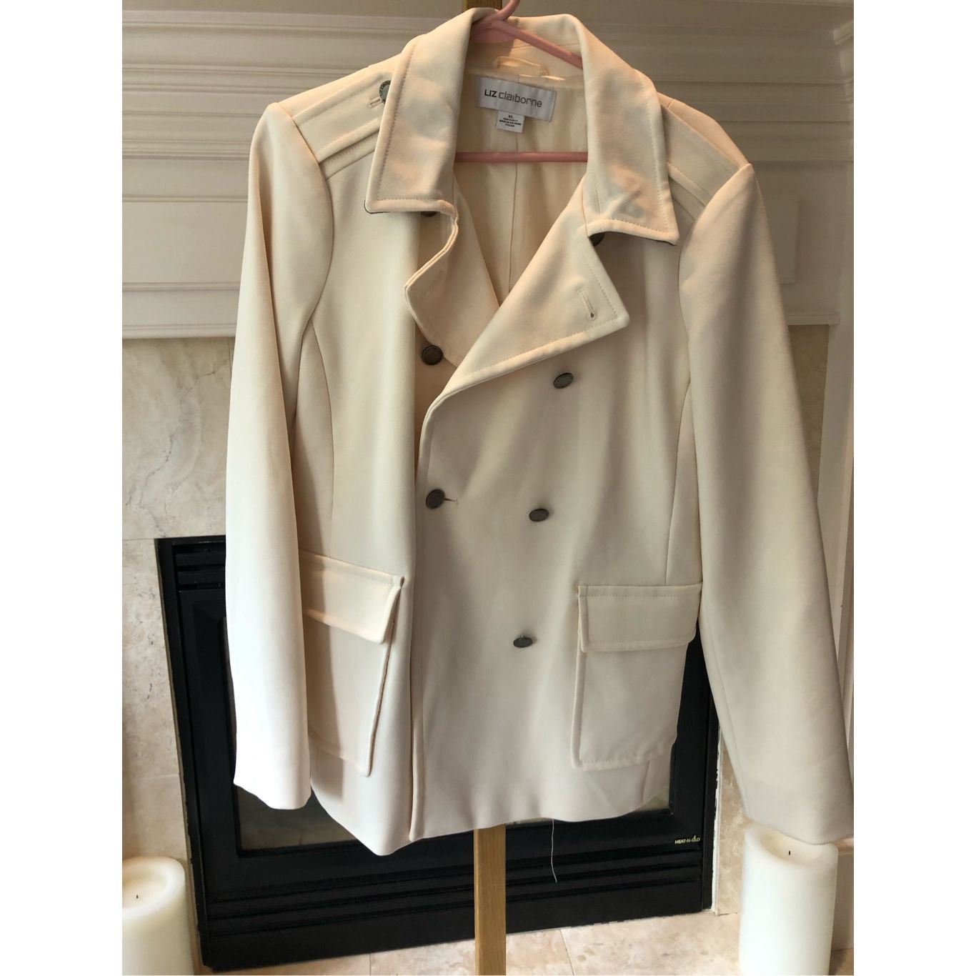 Liz Claiborne Liz Claiborne Women’s White Elegant Button Up Blazer Style C Size XL / US 12-14 / IT 48-50 - 1 Thumbnail
