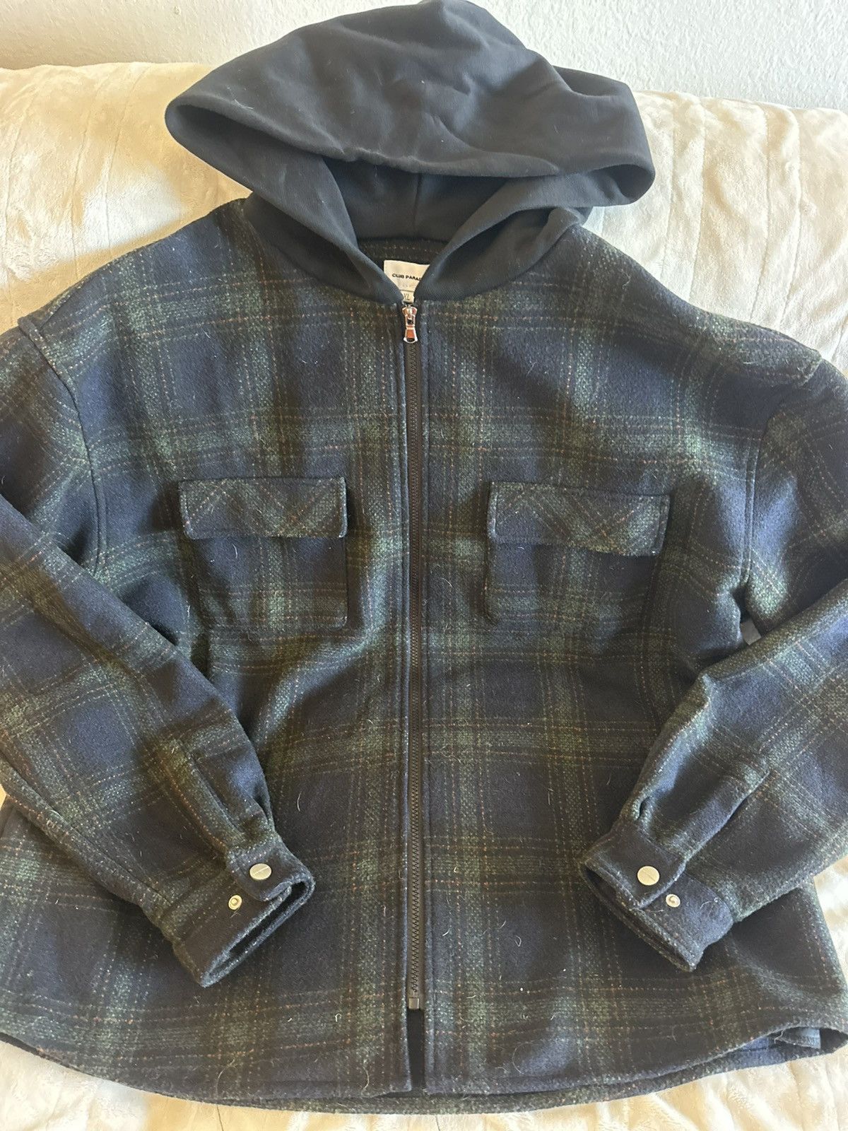 Other Club Paradise Streetwear Flannel Blue Grey Black Jacket Size US XL / EU 56 / 4 - 1 Thumbnail