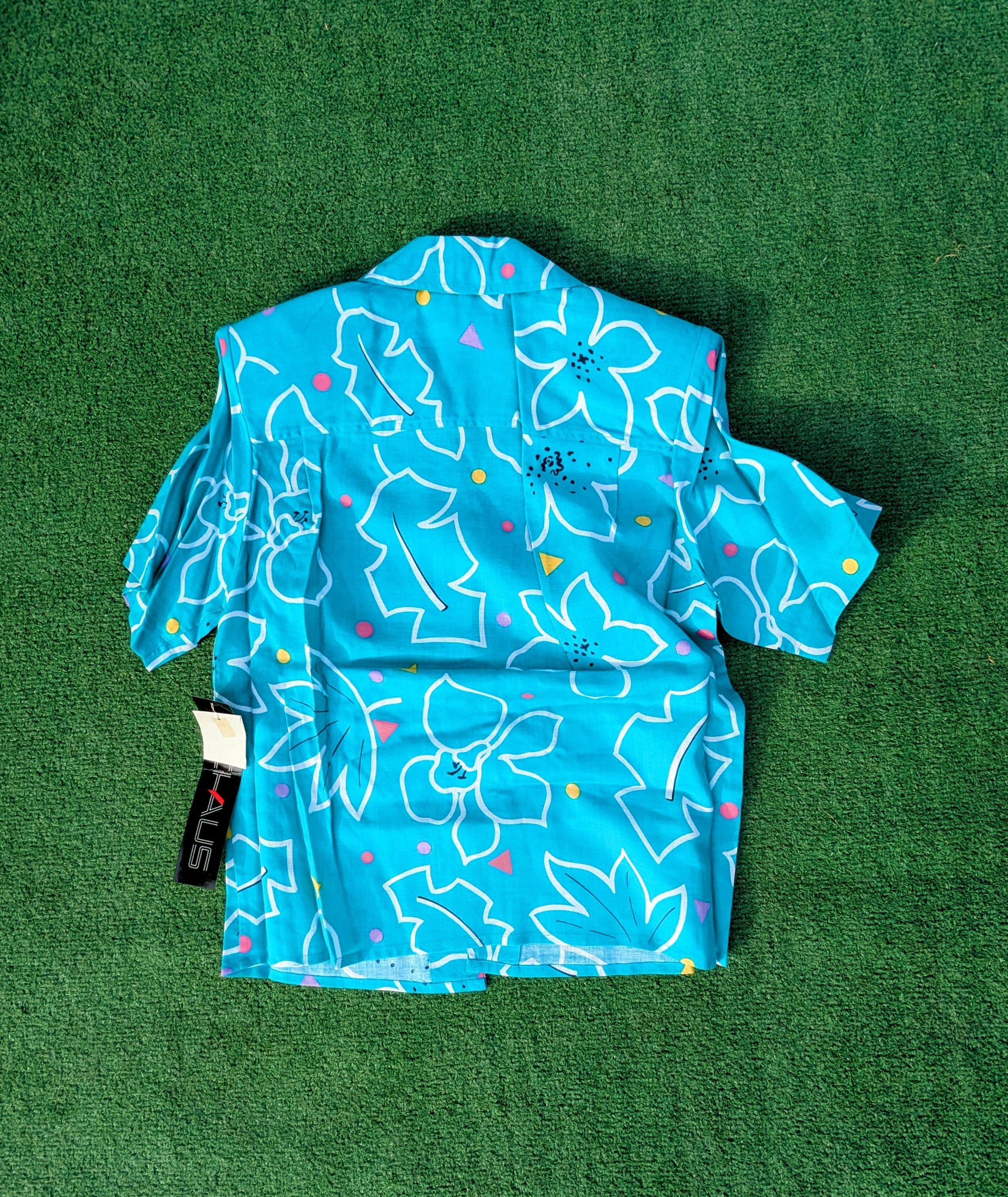 Vintage Chaus Women's 1980s Graphic S/S Button-Down Jacket Shirt Top Size S / US 4 / IT 40 - 7 Thumbnail