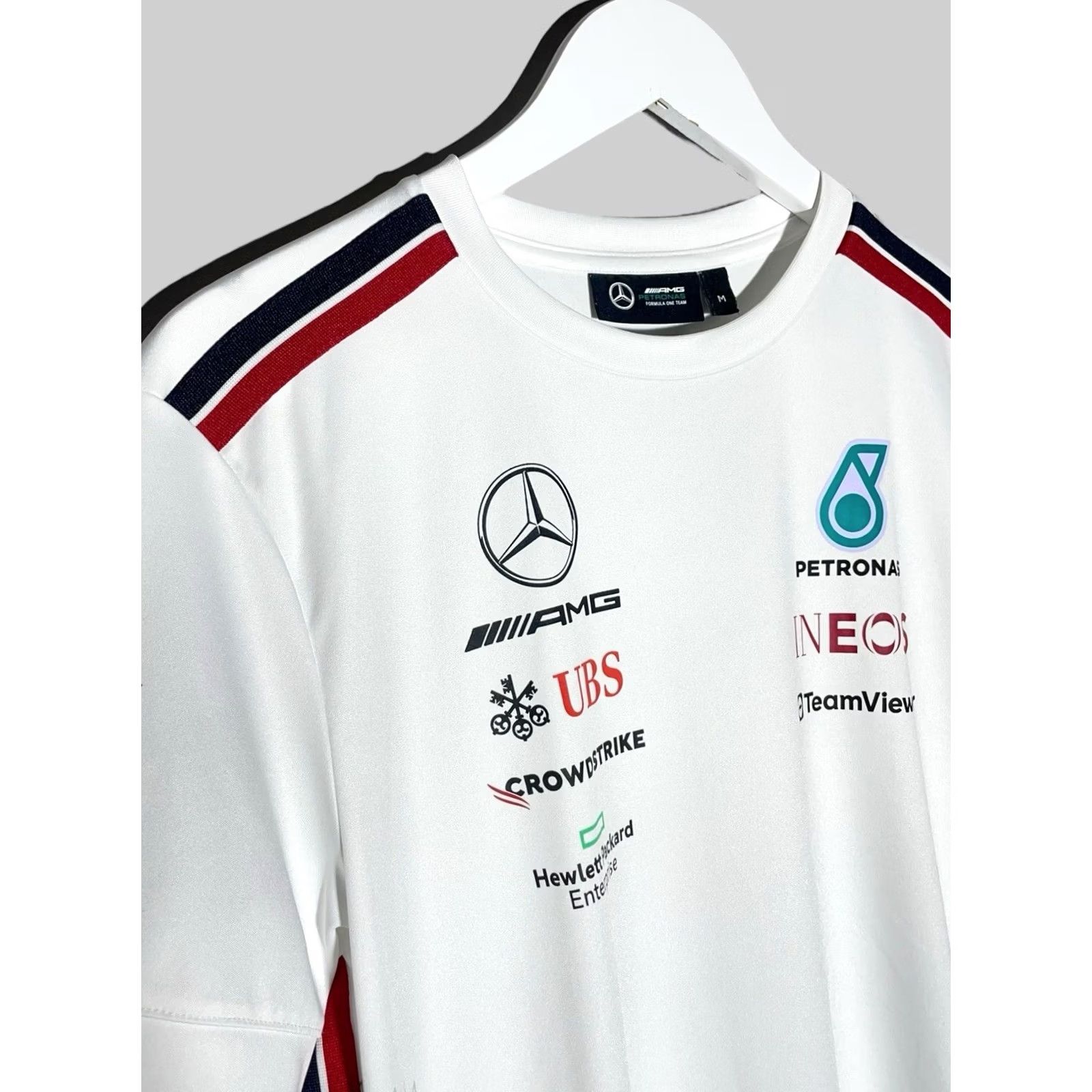 Mercedes-Benz Mercedes AMG Petronas 2023 Mens White Racing T-Shirt Size US M / EU 48-50 / 2 - 3 Thumbnail