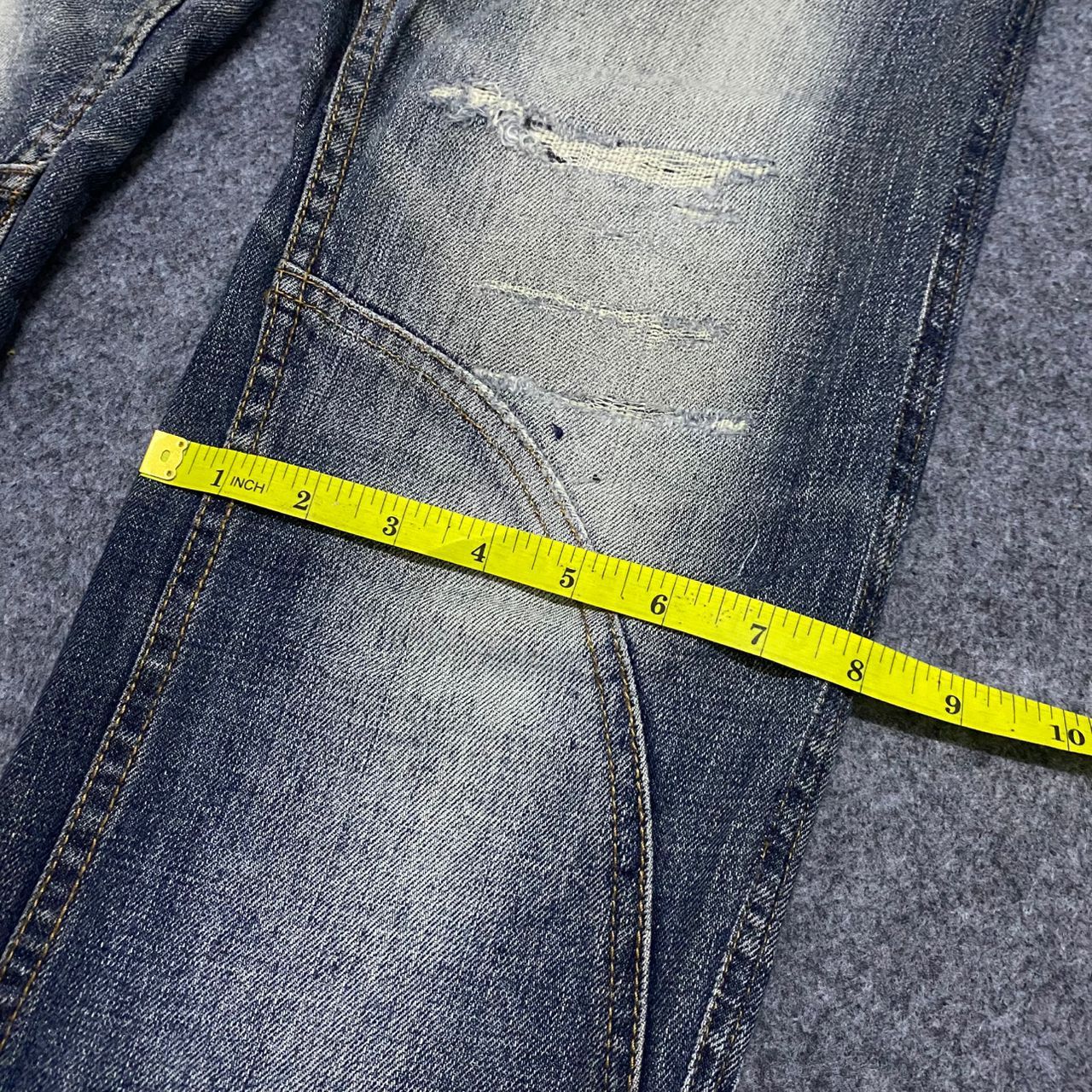 If Six Was Nine 💥Best offer💥Vintage Made in Heaven Punk Distressed Denim Size US 34 / EU 50 - 4 Thumbnail