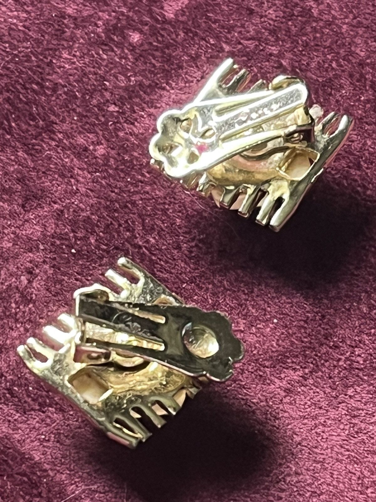 Other Vintage Coro Opalescent Lucite Gold Tone Clip Earrings ‘60s Size ONE SIZE - 3 Thumbnail