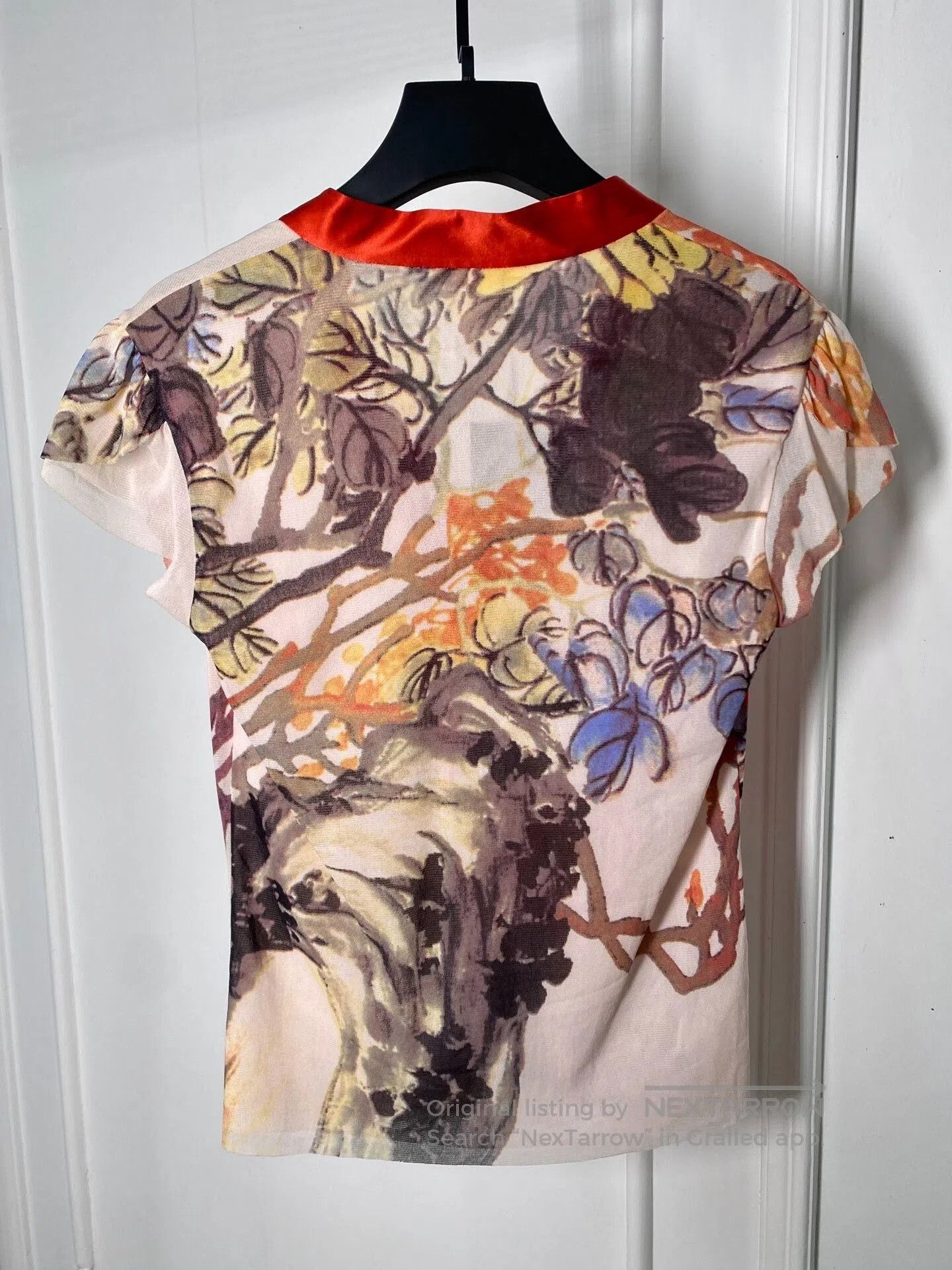Vivienne Tam Vivienne Tam Floral Print Sheer Top. Size M / US 6-8 / IT 42-44 - 2 Thumbnail
