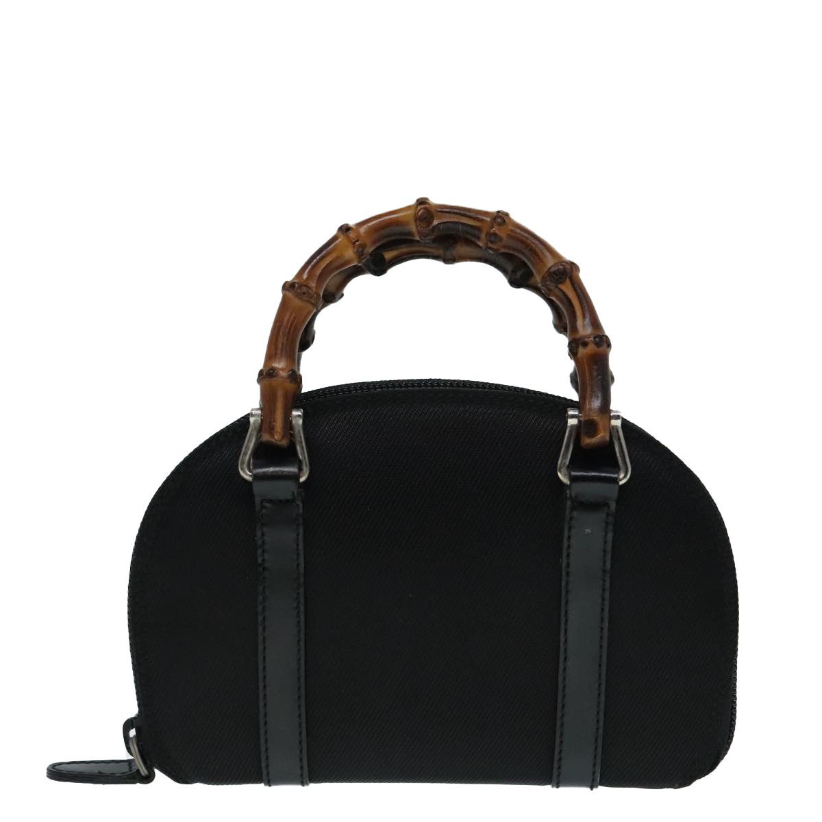 Gucci Bamboo Black Synthetic Handbag (Pre-Owned) Size ONE SIZE - 1 Thumbnail