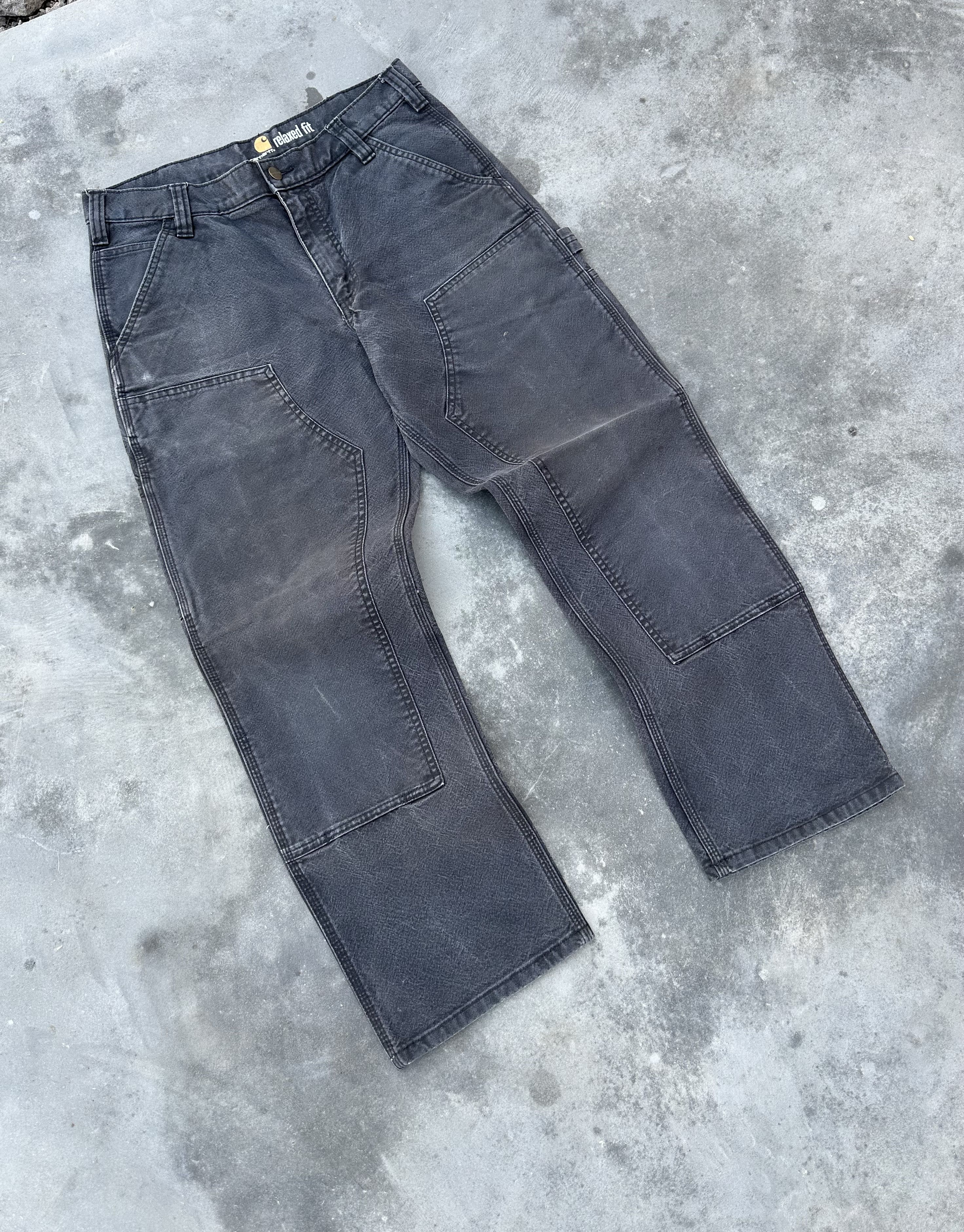 Carhartt Vintage faded black Carhart double knee Size US 33 - 8 Thumbnail