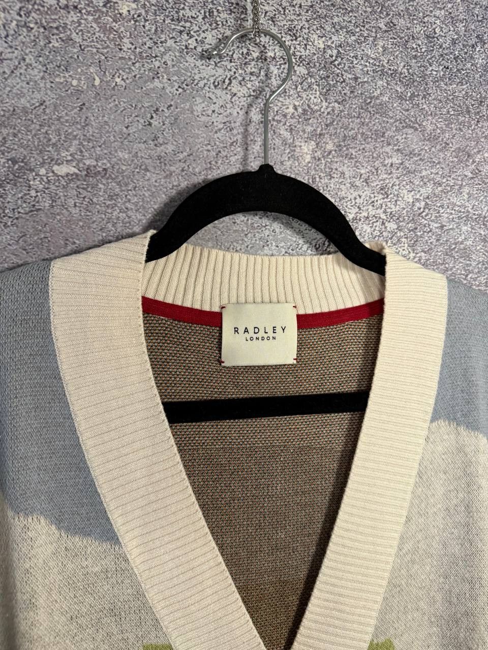 Japanese Brand × Vintage Radley London Pale Blue Radley & Friends Scenic Intersia Size L / US 10 / IT 46 - 8 Thumbnail