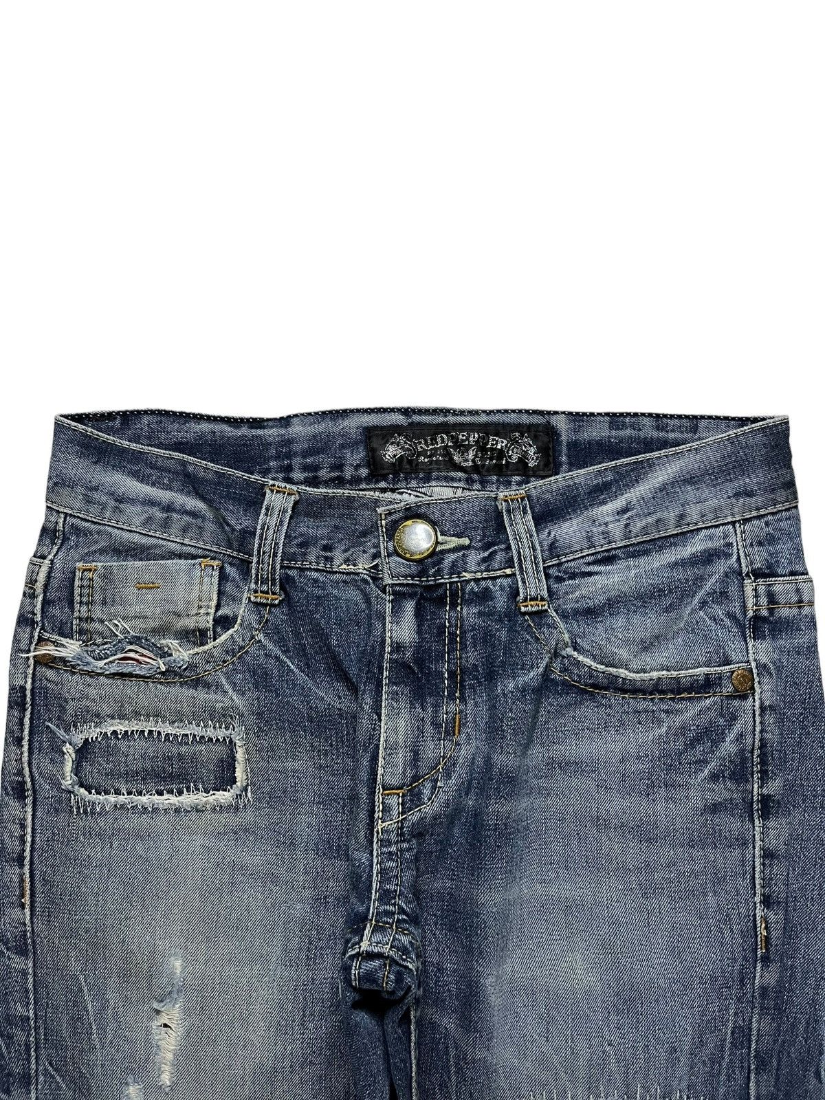 Japanese Brand Vintage Japanese Brand Patches Embroidery Distressed Jeans Size US 32 / EU 48 - 4 Thumbnail