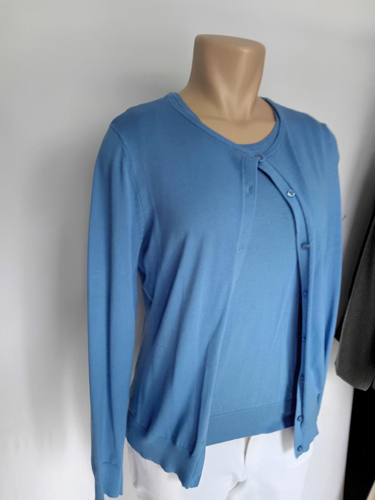 Designer Chic Will Smith Blue Cardigan & Tank Top Set Size L / US 10 / IT 46 - 3 Thumbnail