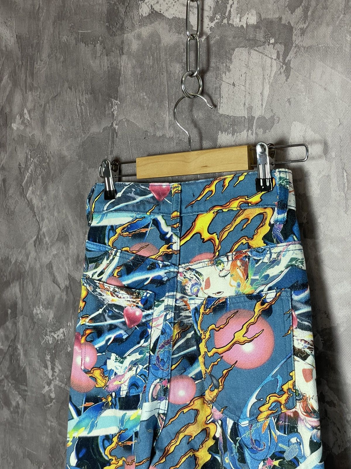 Anime × Japanese Brand Crazy Japanese Brand Anime Overprint Jeans Y2K Size 28" / US 6 / IT 42 - 12 Thumbnail