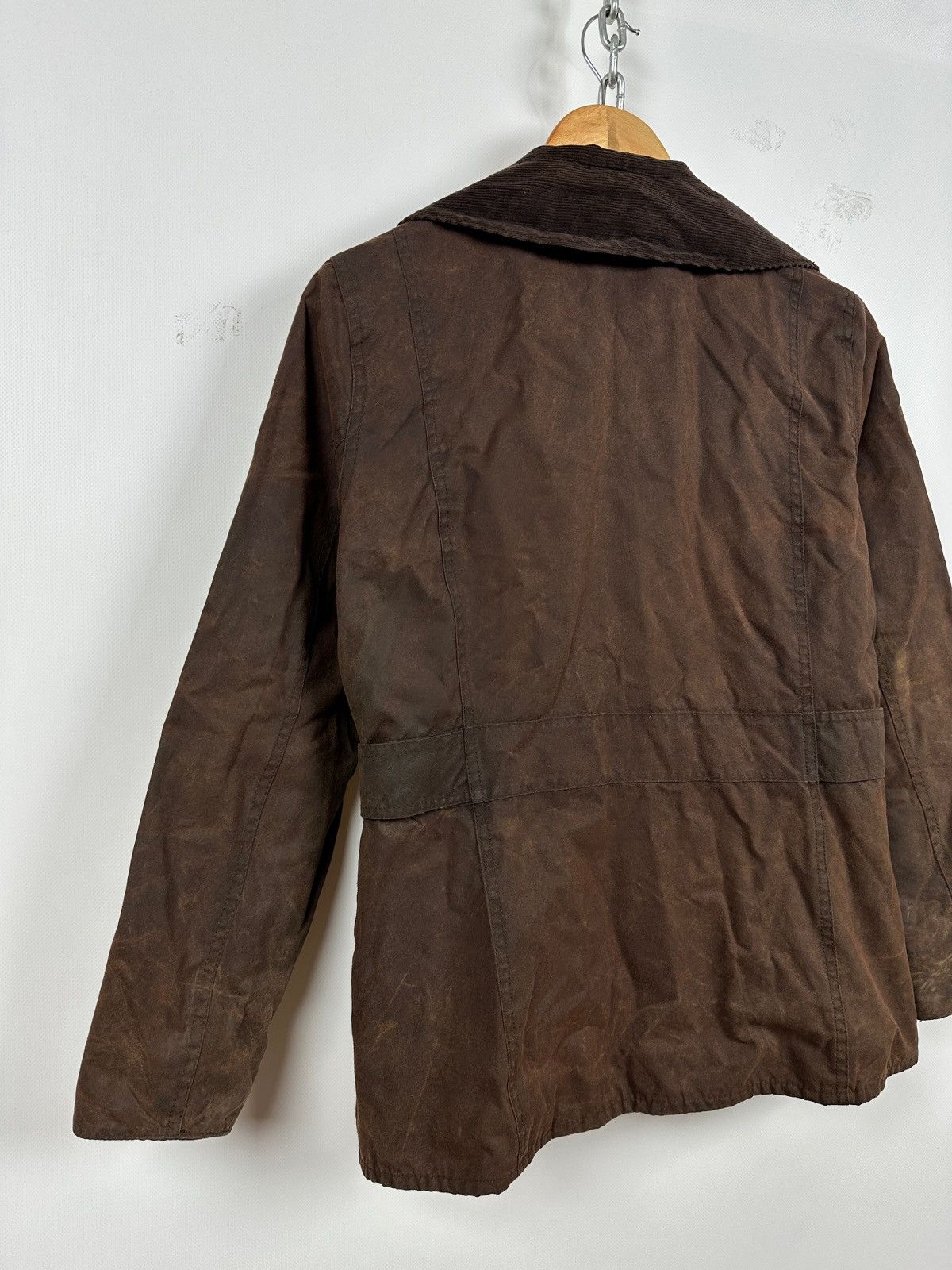 Barbour Double Breasted Brown Waxed Coat Jacket