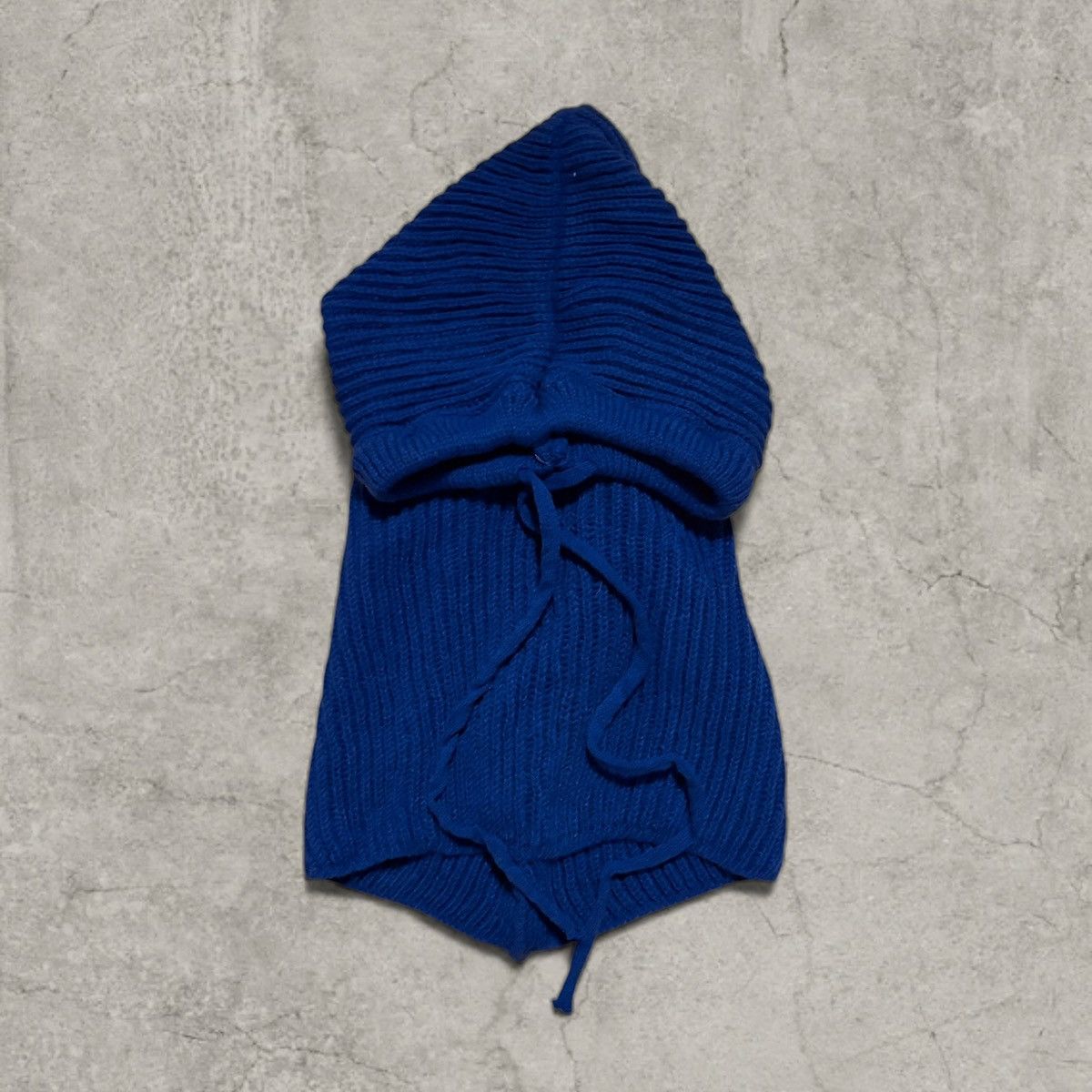 Japanese Brand Vintage style blue bonnet snood hood scarf hat. One size Size ONE SIZE - 3 Thumbnail