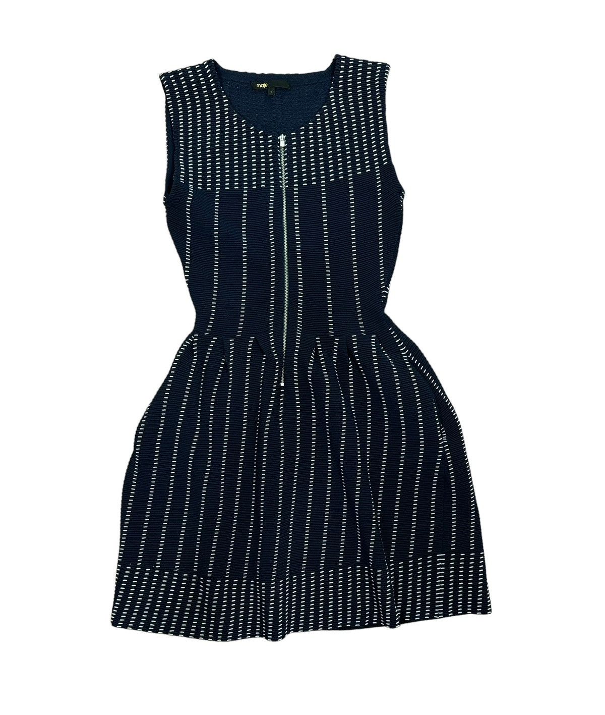 Maje Maje Romuald Striped Jacquard Mini Dress size 1 Size S / US 4 / IT 40 - 9 Thumbnail