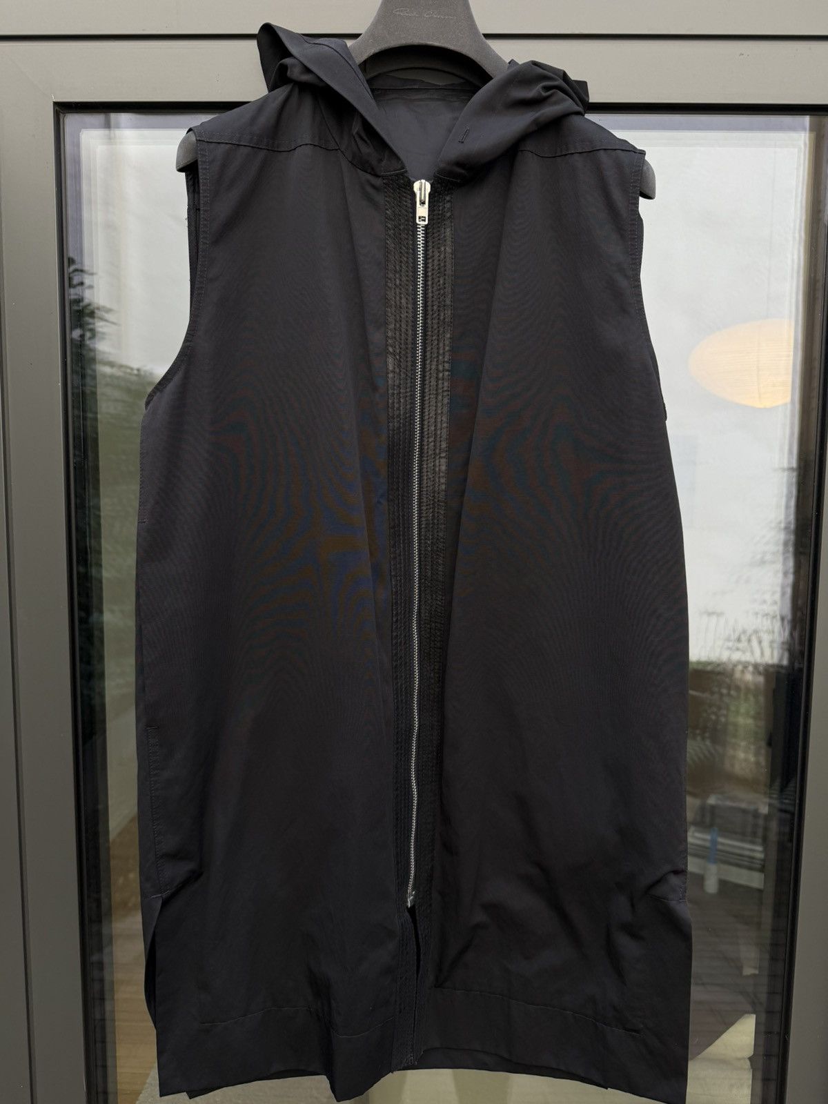 Rick Owens SS15 Vicious Leather Trim Nylon Hooded Liner size 50 Size US M / EU 48-50 / 2 - 1 Thumbnail