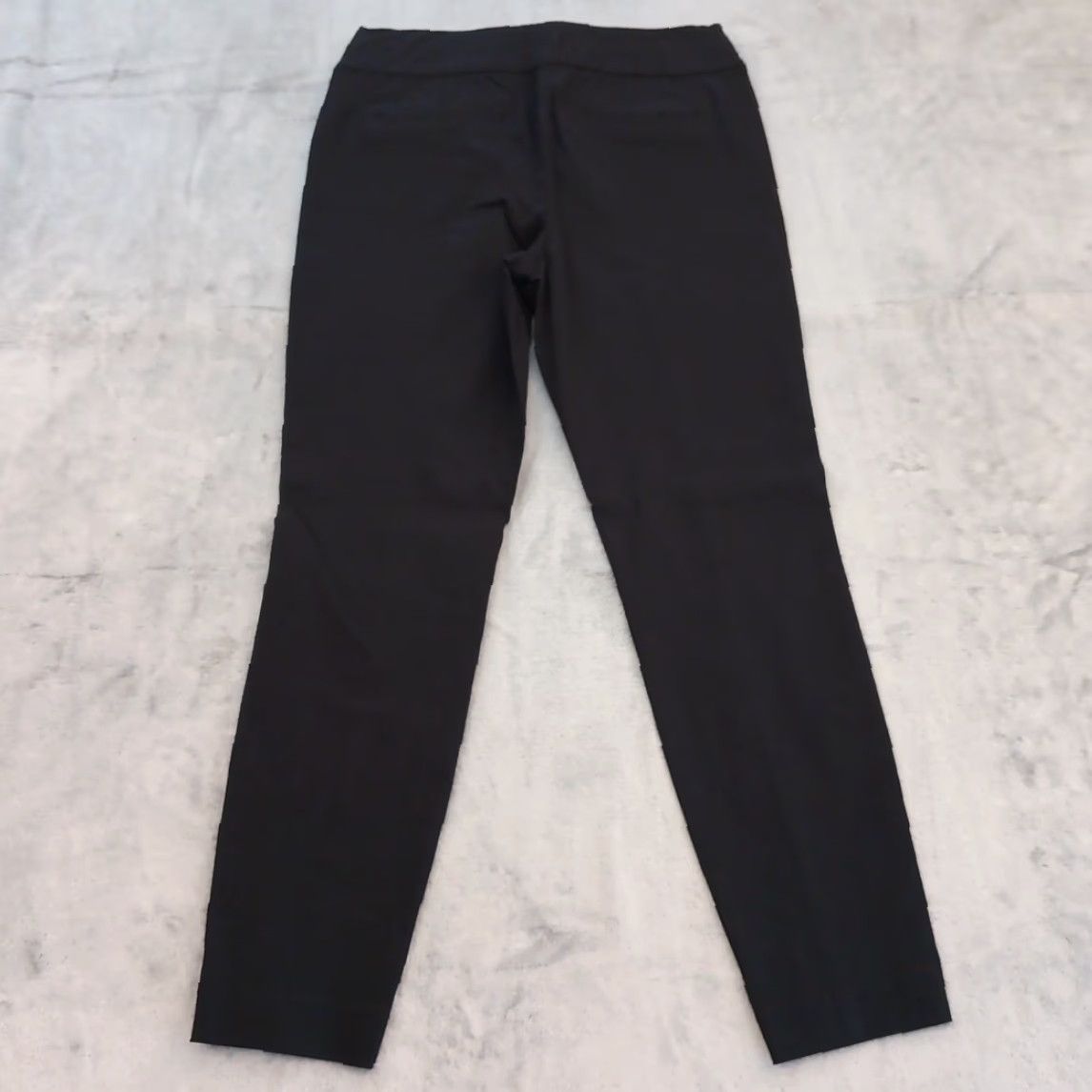 Vintage Maurices Pants Womens Medium Black Pull On Zipper Accents 30x27 Mid Rise Ankle Straight Pull On Elastic Waist 27 In Inseam Size 32" / US 10 / IT 46 - 6 Thumbnail