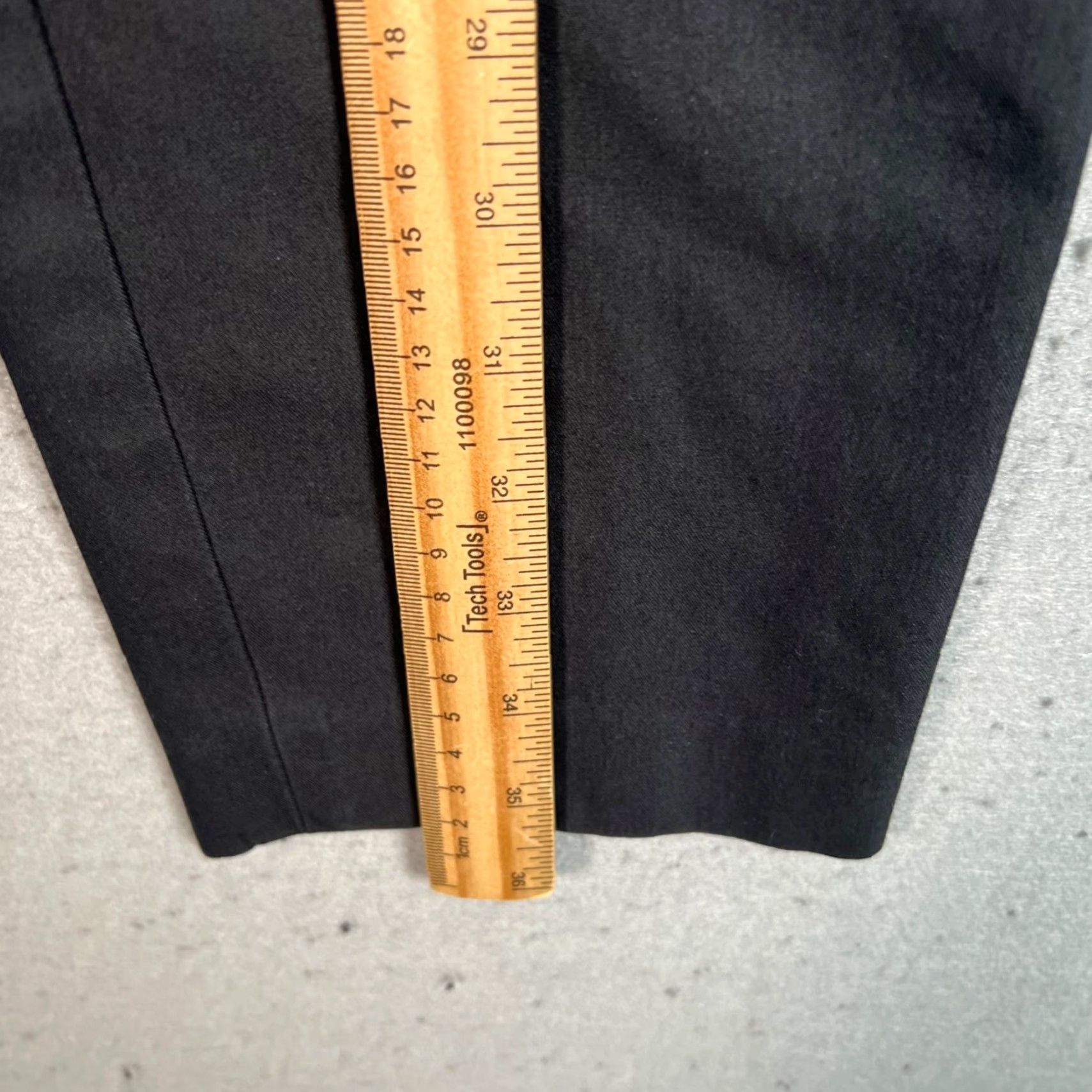 Theory Theory Womens Size 10 Black Tapered Dress Pants Cotton Blend Elastic Waist Size 32" / US 10 / IT 46 - 7 Thumbnail