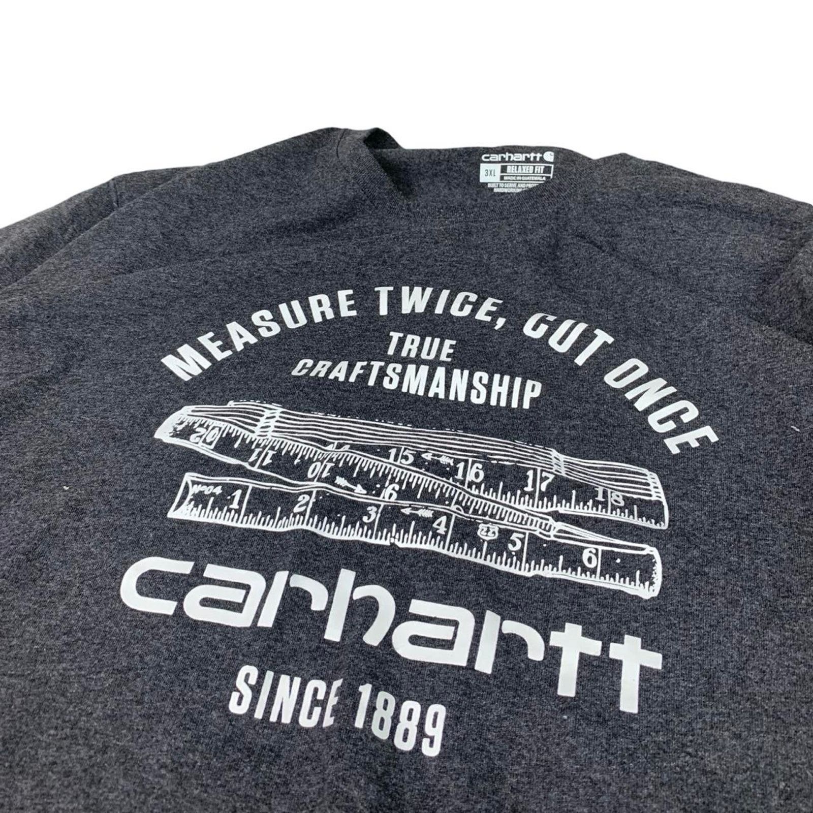 Carhartt × Vintage Y2K Carhartt Baggy Graphic Print Work T-shirt Size US XXL / EU 58 / 5 - 1 Thumbnail