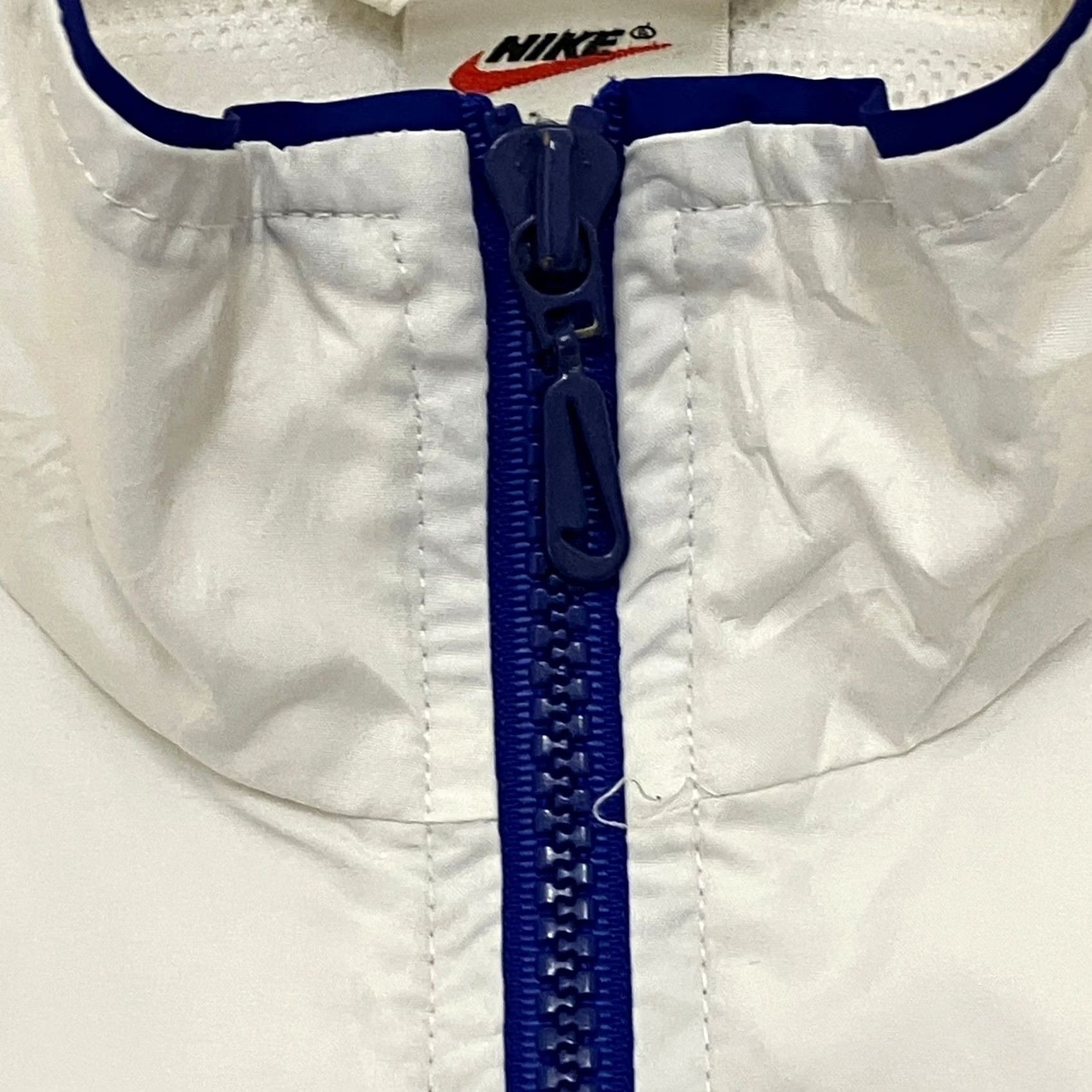 Nike VINTAGE Nike Windbreaker Jacket Womens M 8/10 White Yellow Blue 90s Shell Size M / US 6-8 / IT 42-44 - 3 Thumbnail