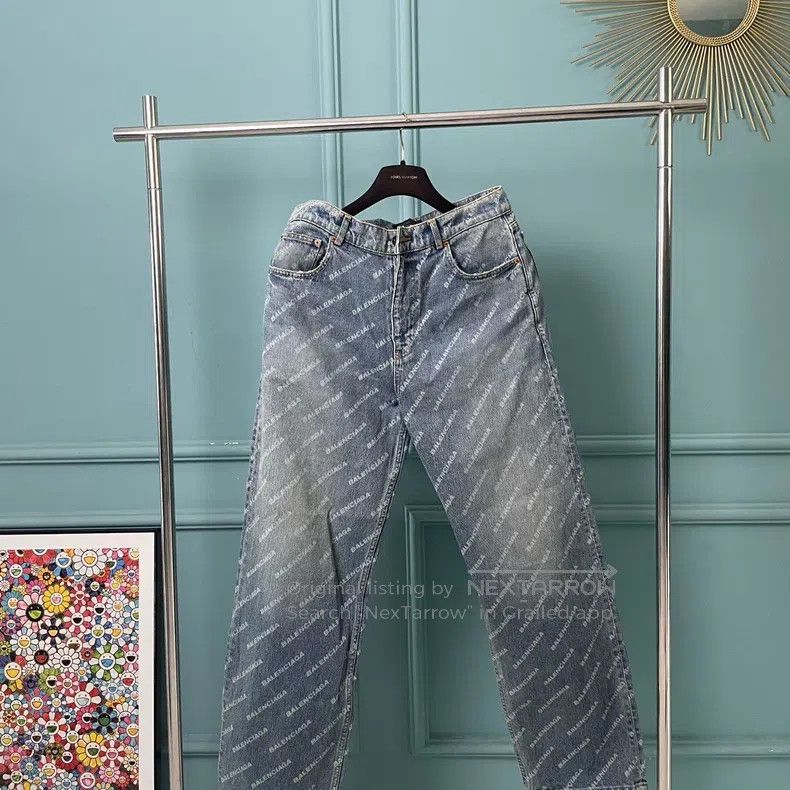 Balenciaga Balenciaga size S All-over logo jeans Size US 27 - 1 Thumbnail
