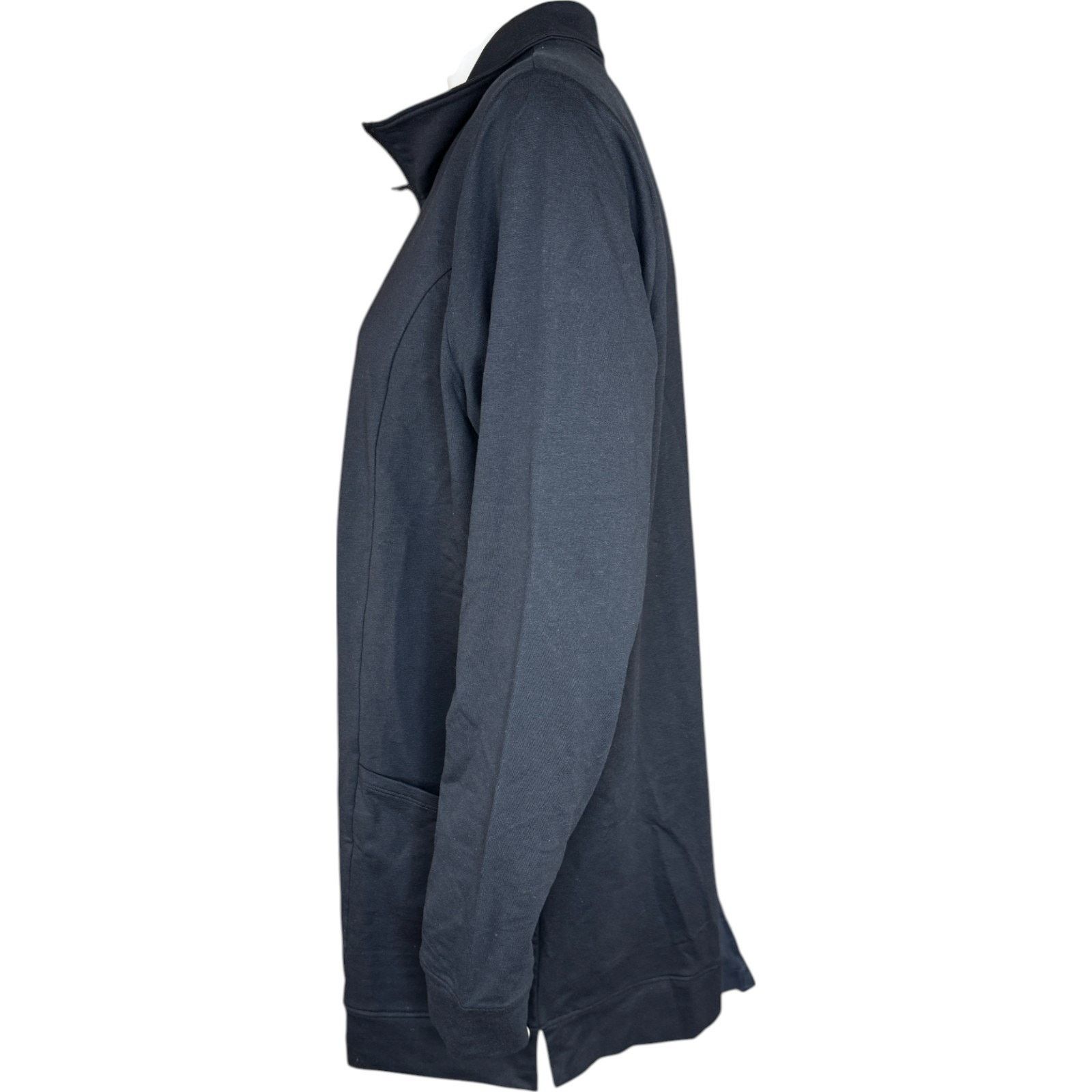 Denim & Co. Denim & Co. EasyWear French Terry Tunic Jacket Black LP Size L / US 10 / IT 46 - 10 Thumbnail