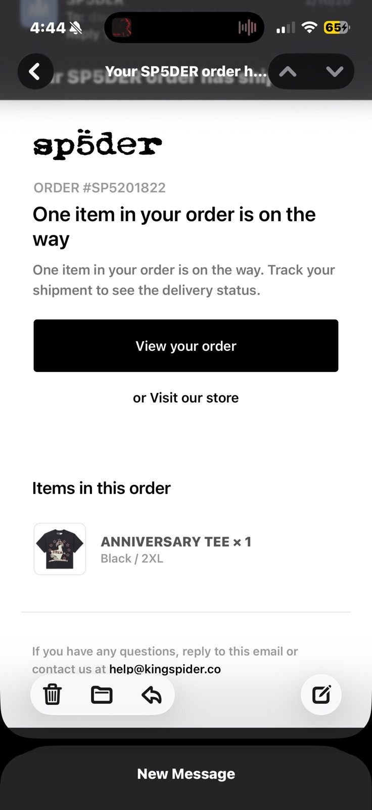 Sp5der Sp5der anniversary tee black 2XL Size US XXL / EU 58 / 5 - 5 Thumbnail