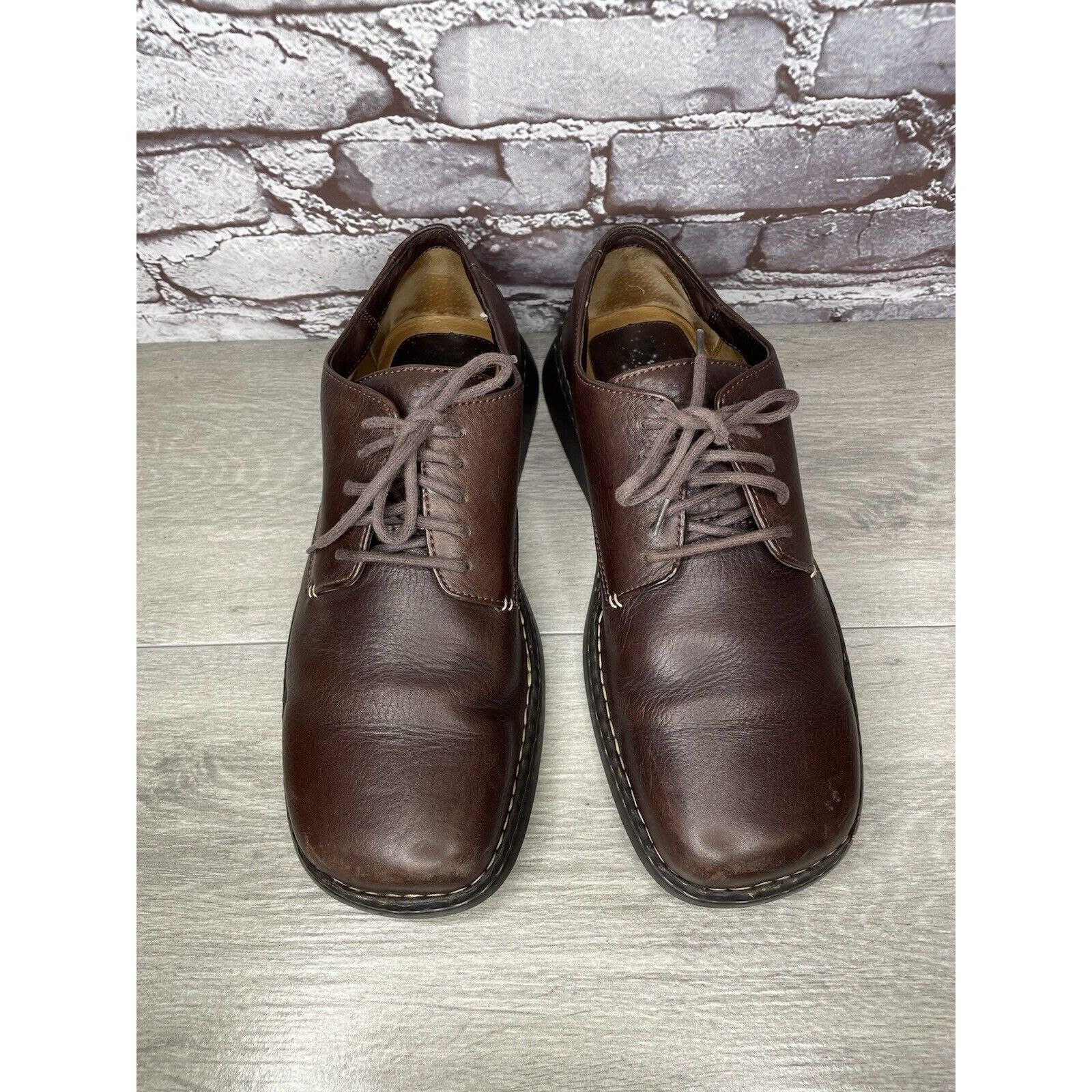 Born Born Handcrafted Brown Leather Oxfords Lace Up Casual Shoes Size US 12 / EU 45 - 12 Thumbnail