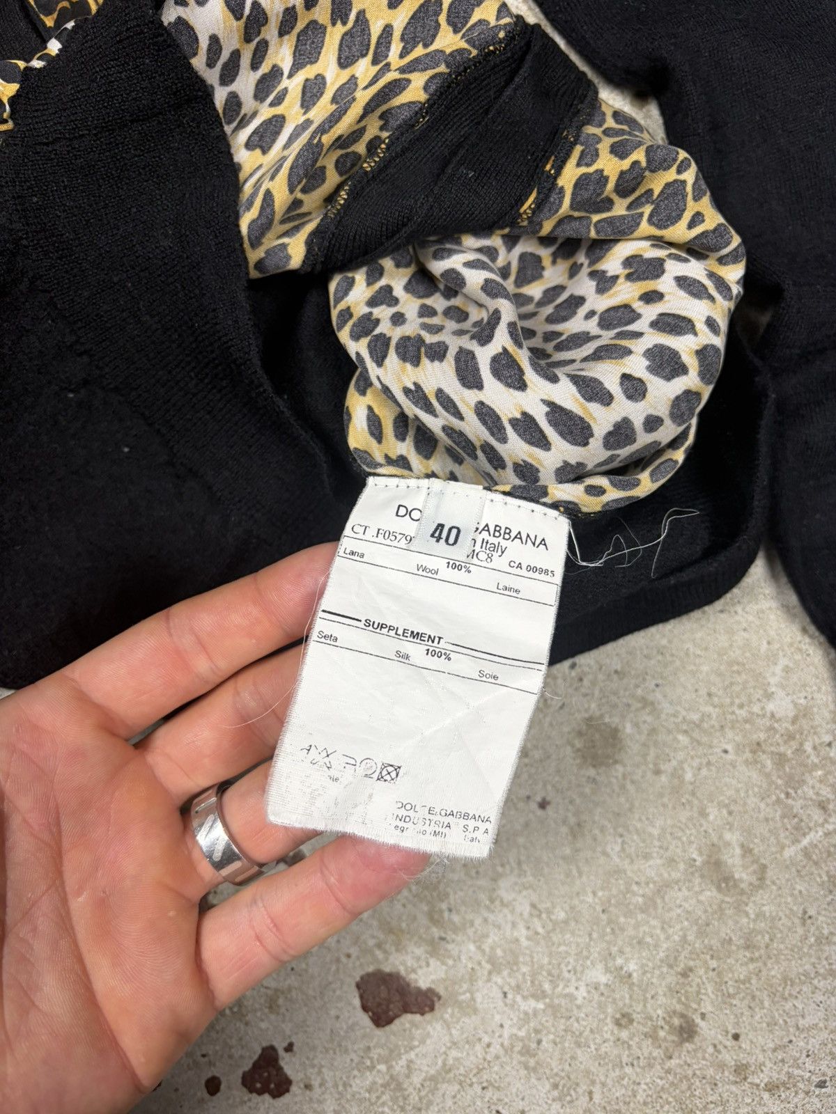 Dolce & Gabbana Dolce & Gabbana Leopard Print Silk & Wool Cardigan Sweater Size S / US 4 / IT 40 - 8 Thumbnail