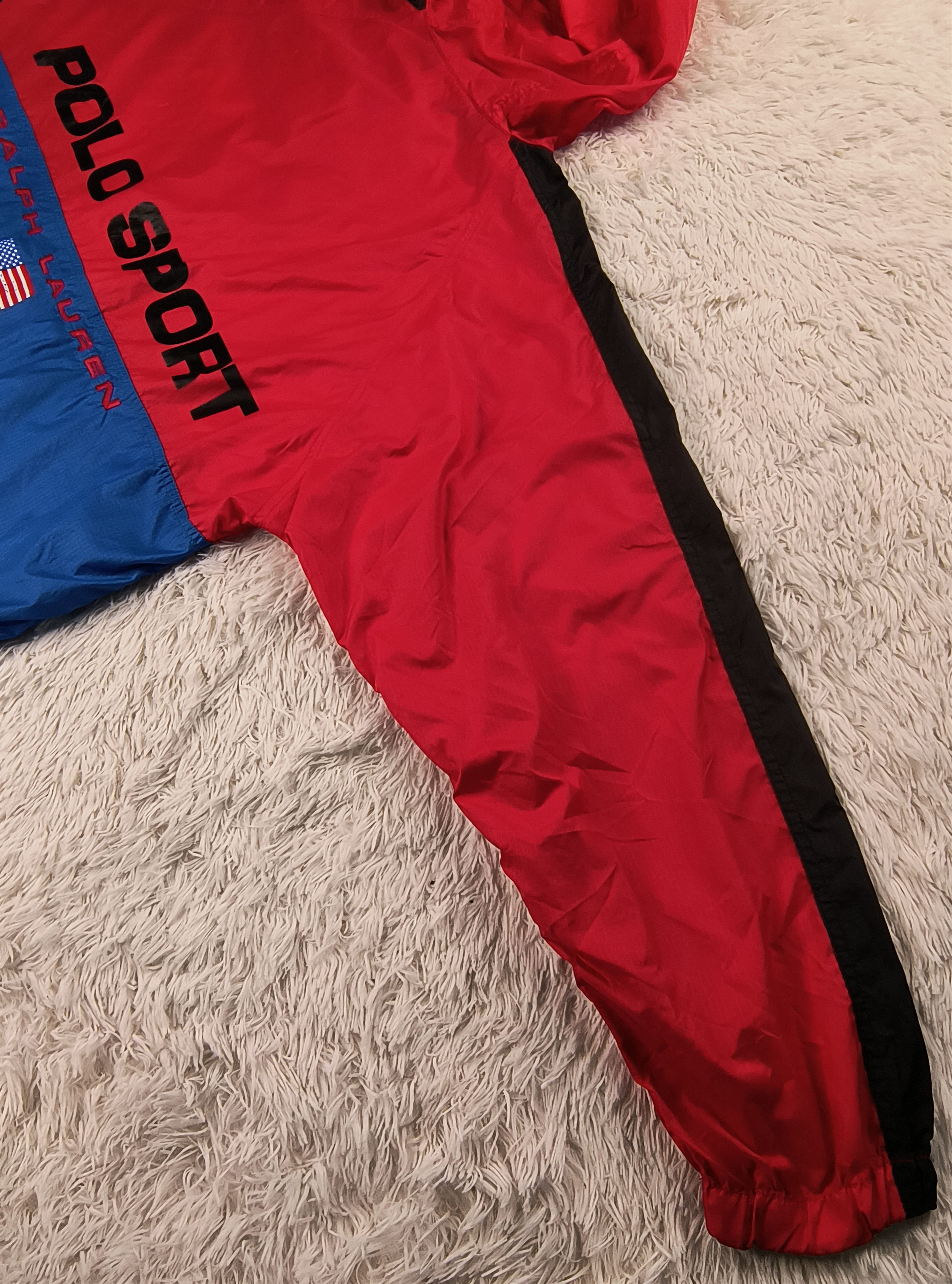 Polo Ralph Lauren Vintage Polo Sport Ralph Lauren big flag windbreaker jacket Size US L / EU 52-54 / 3 - 7 Thumbnail