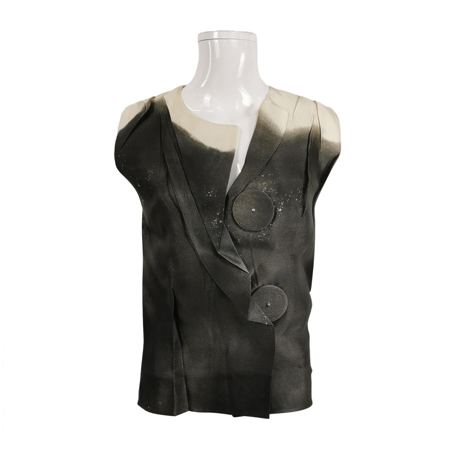 Prada Prada Color-Block Silk Blend Vest - dmc Size XXS / US 00 / IT 34 - 1 Thumbnail