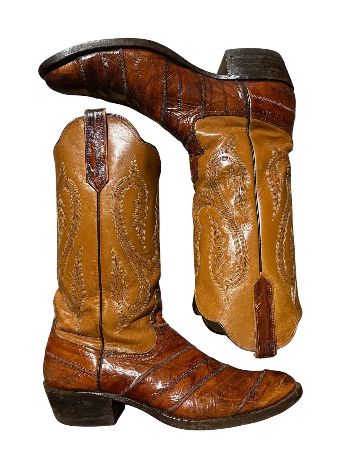 Rios of Mercedes Rios Of Mercedes Vintage Eel Leather Cowboy Boots Size US 8.5 / EU 41-42 - 2 Thumbnail